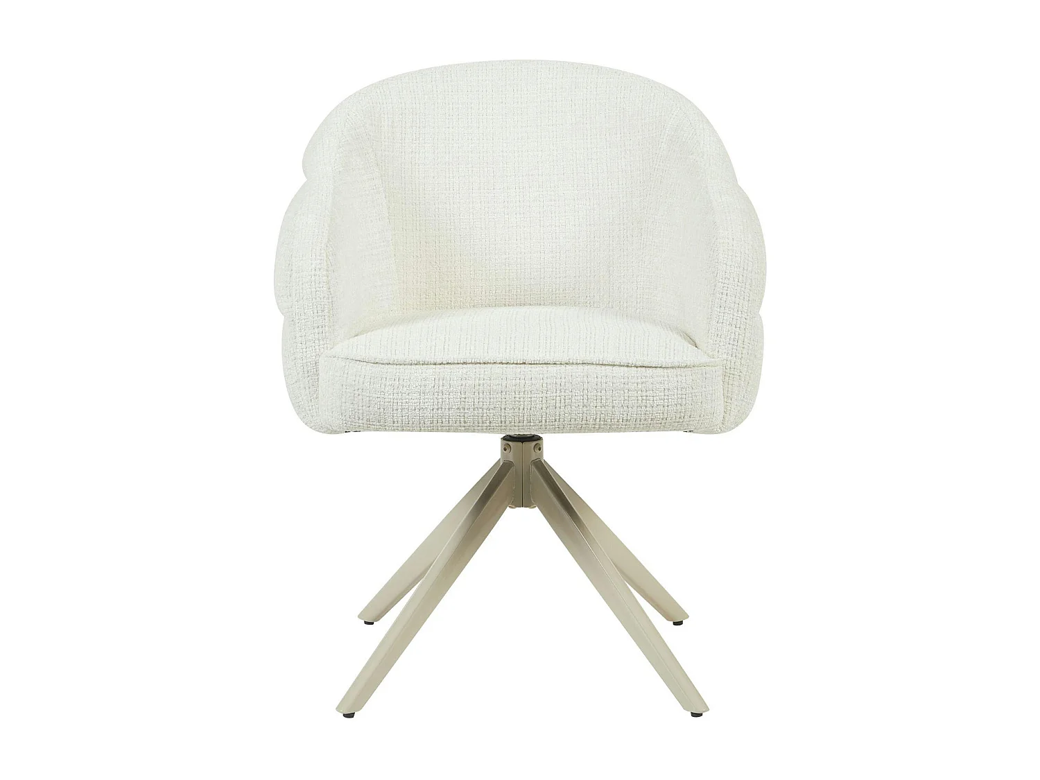 Chaise pivotante blanche à dossier structuré (lot de 2) CORTINA