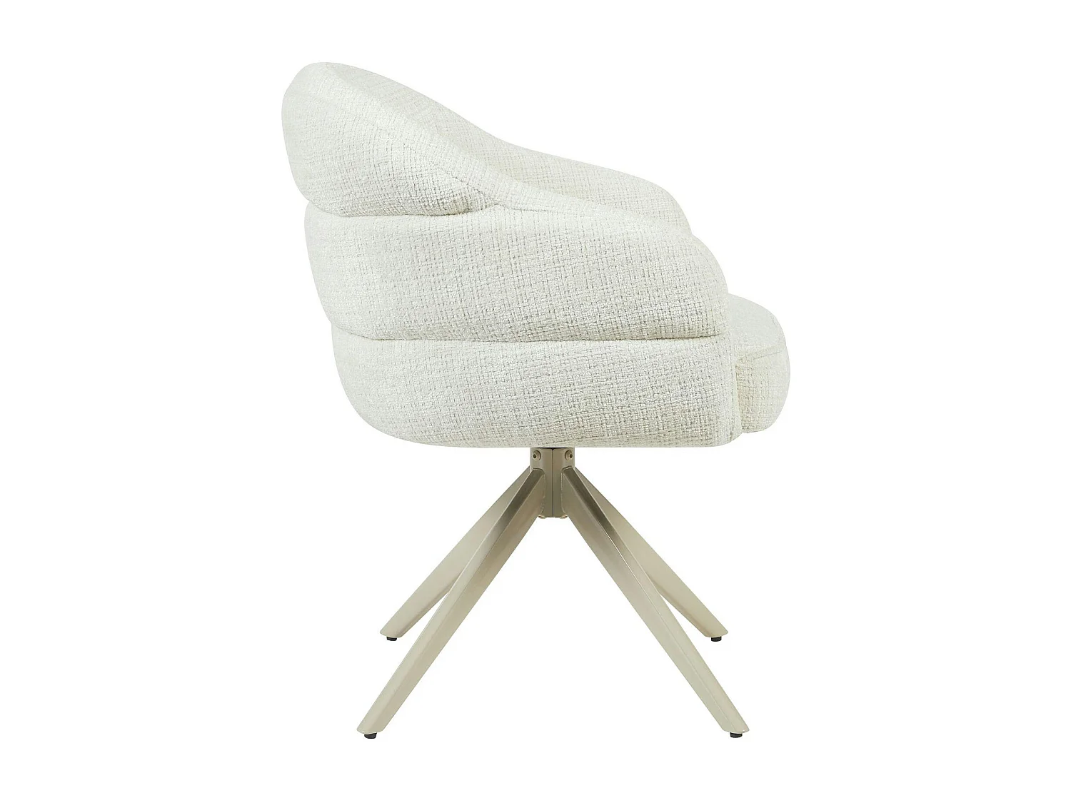 Chaise pivotante blanche à dossier structuré (lot de 2) CORTINA
