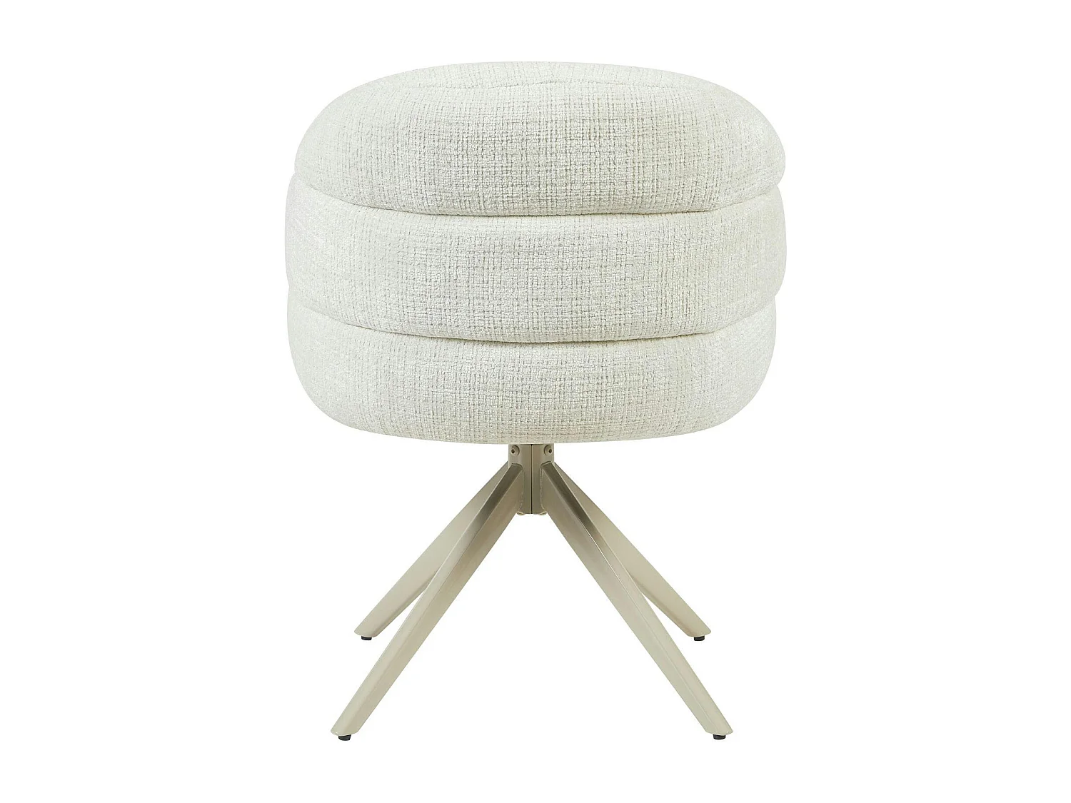 Chaise pivotante blanche à dossier structuré (lot de 2) CORTINA