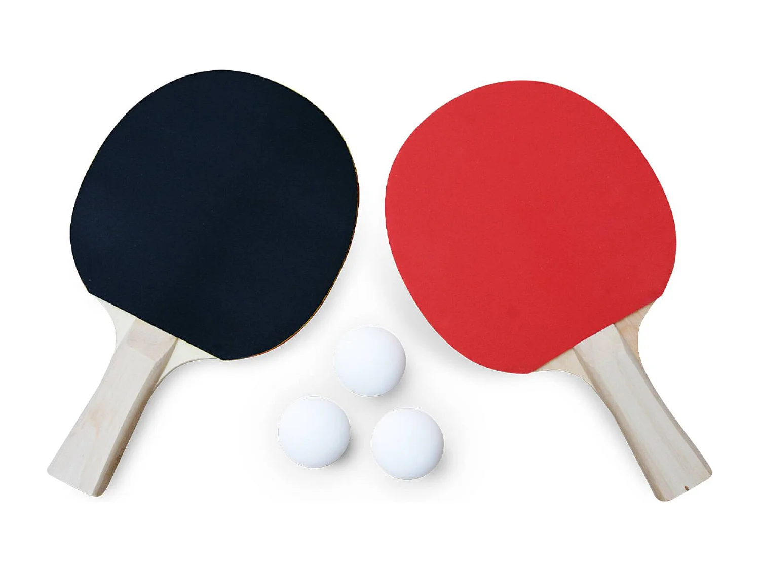 Table de ping pong OUTDOOR gris - table pliable avec 4 raquettes et 6 balles