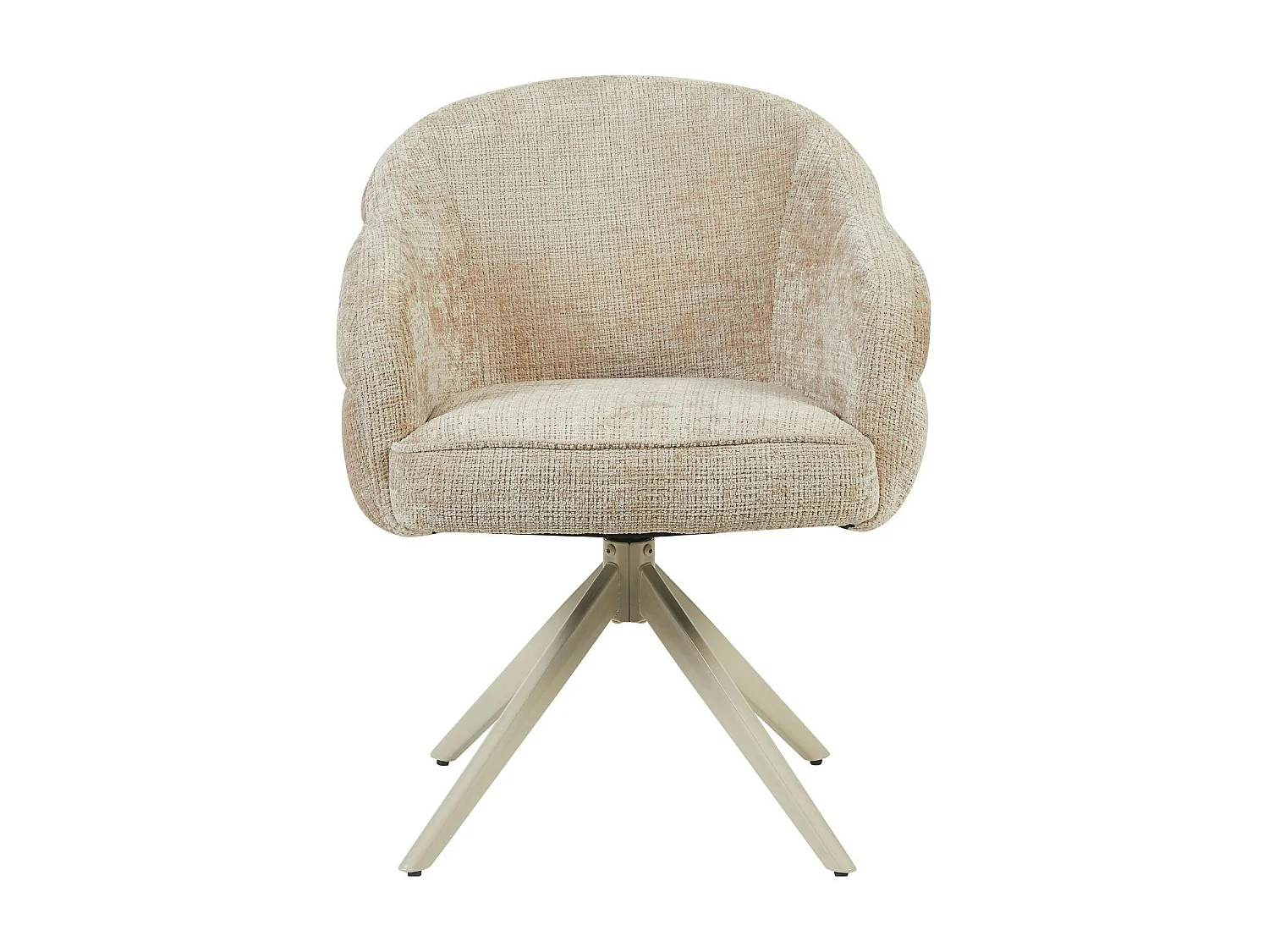 Chaise pivotante beige à dossier structuré (lot de 2) CORTINA