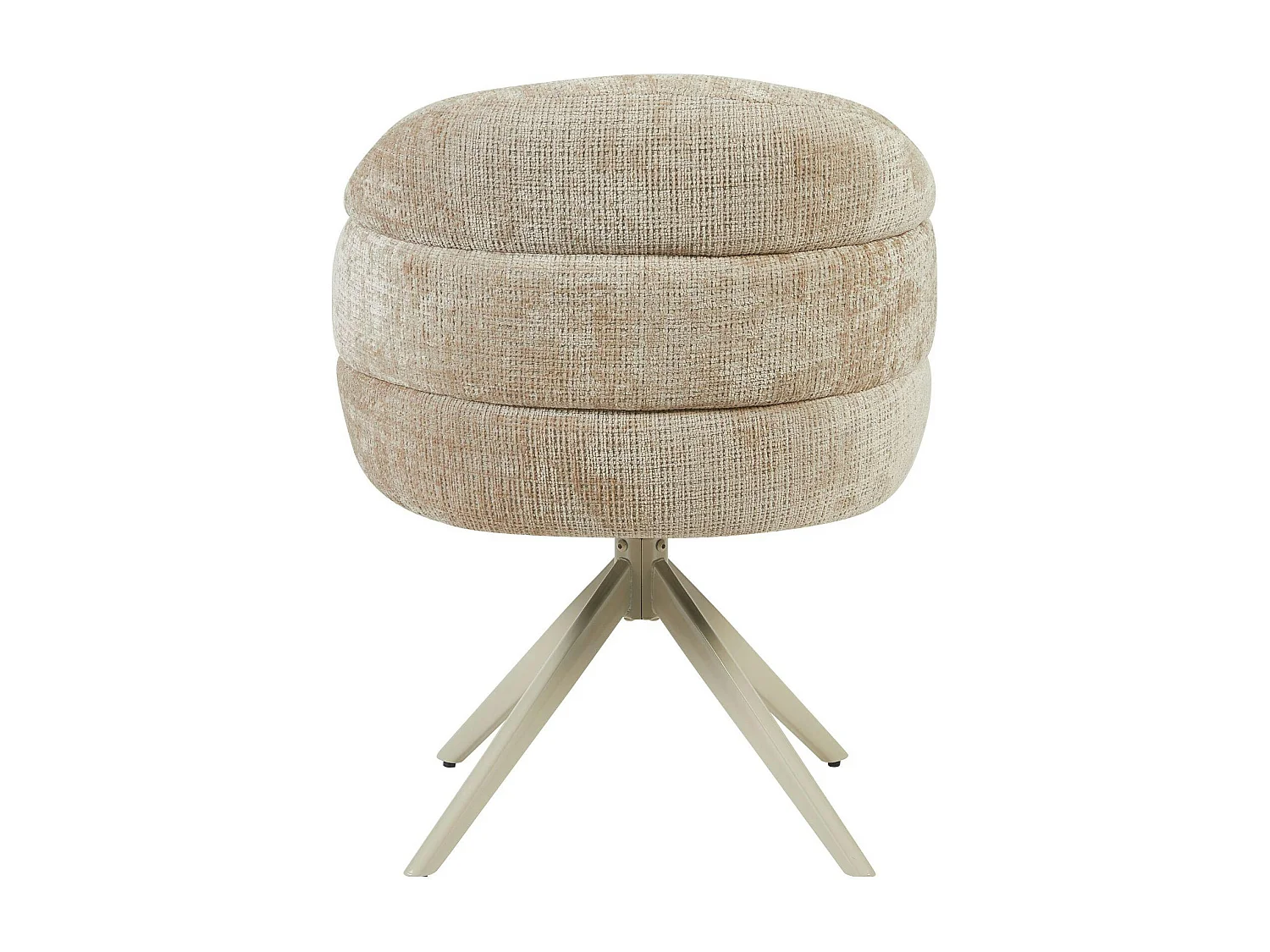 Chaise pivotante beige à dossier structuré (lot de 2) CORTINA