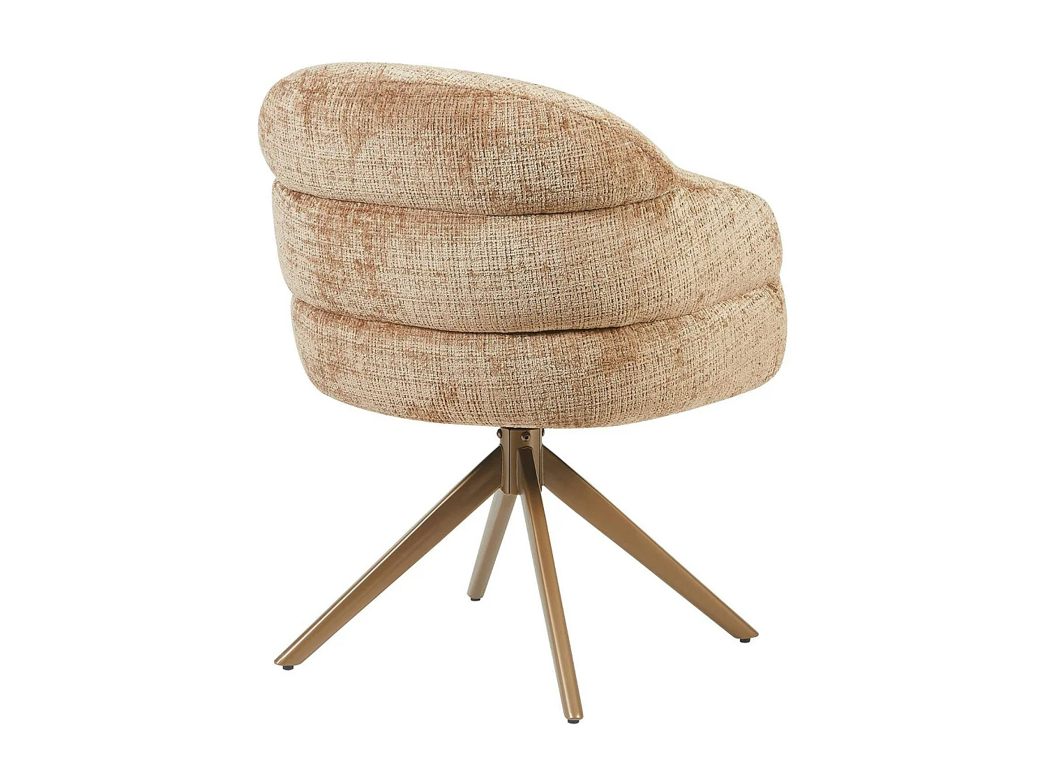 Chaise pivotante cannelle à dossier structuré (lot de 2) CORTINA