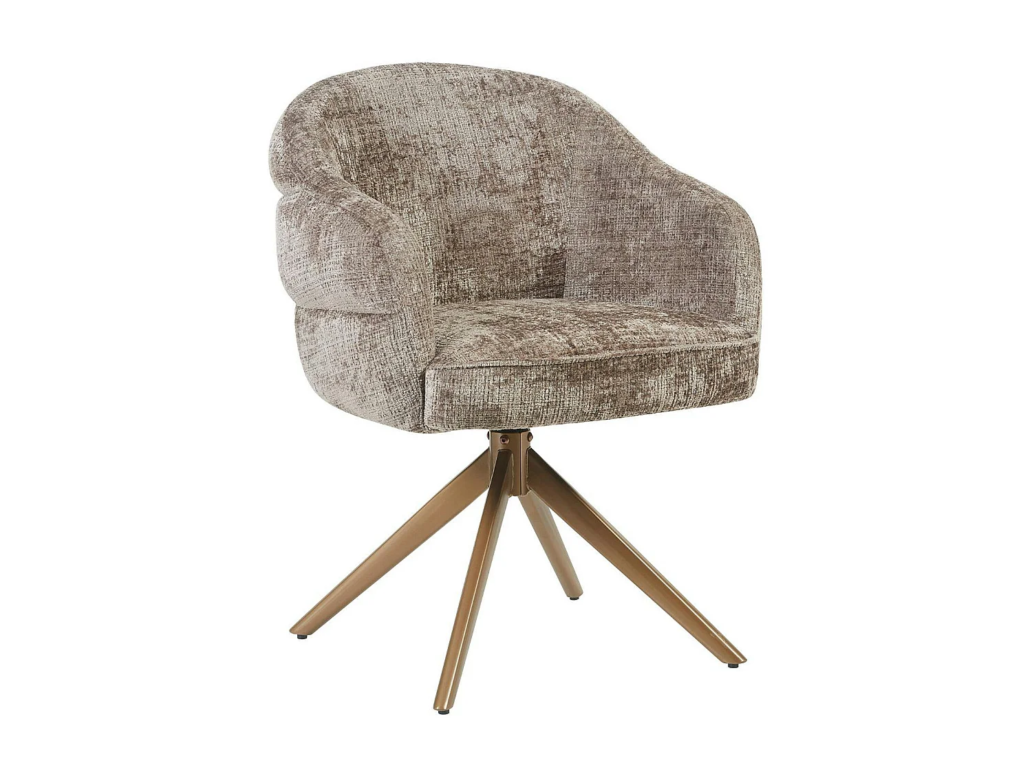 Chaise pivotante marron à dossier structuré (lot de 2) CORTINA