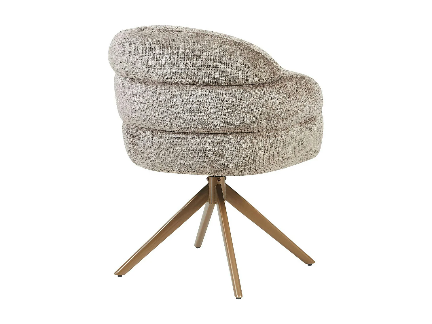 Chaise pivotante marron à dossier structuré (lot de 2) CORTINA