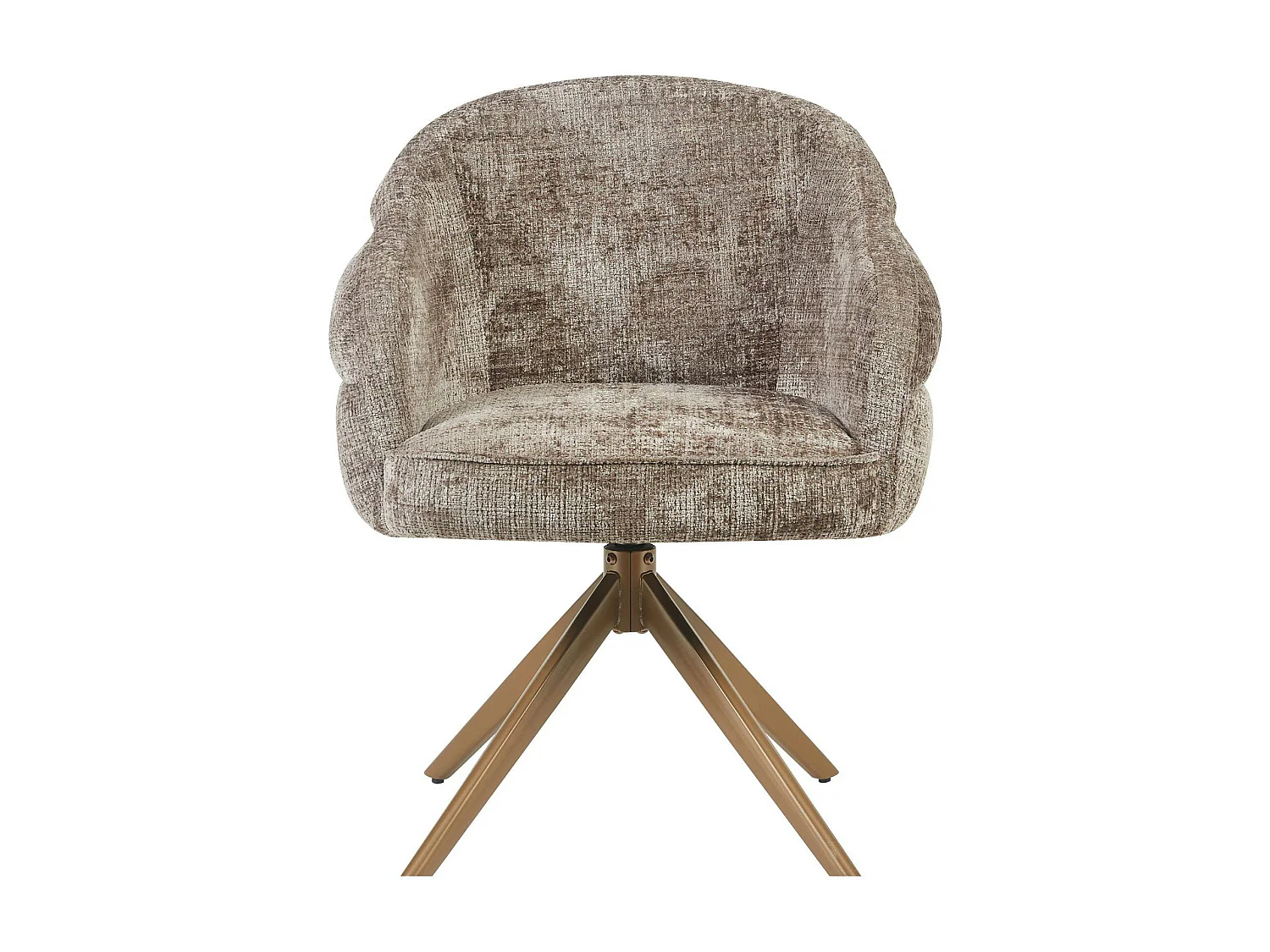 Chaise pivotante marron à dossier structuré (lot de 2) CORTINA