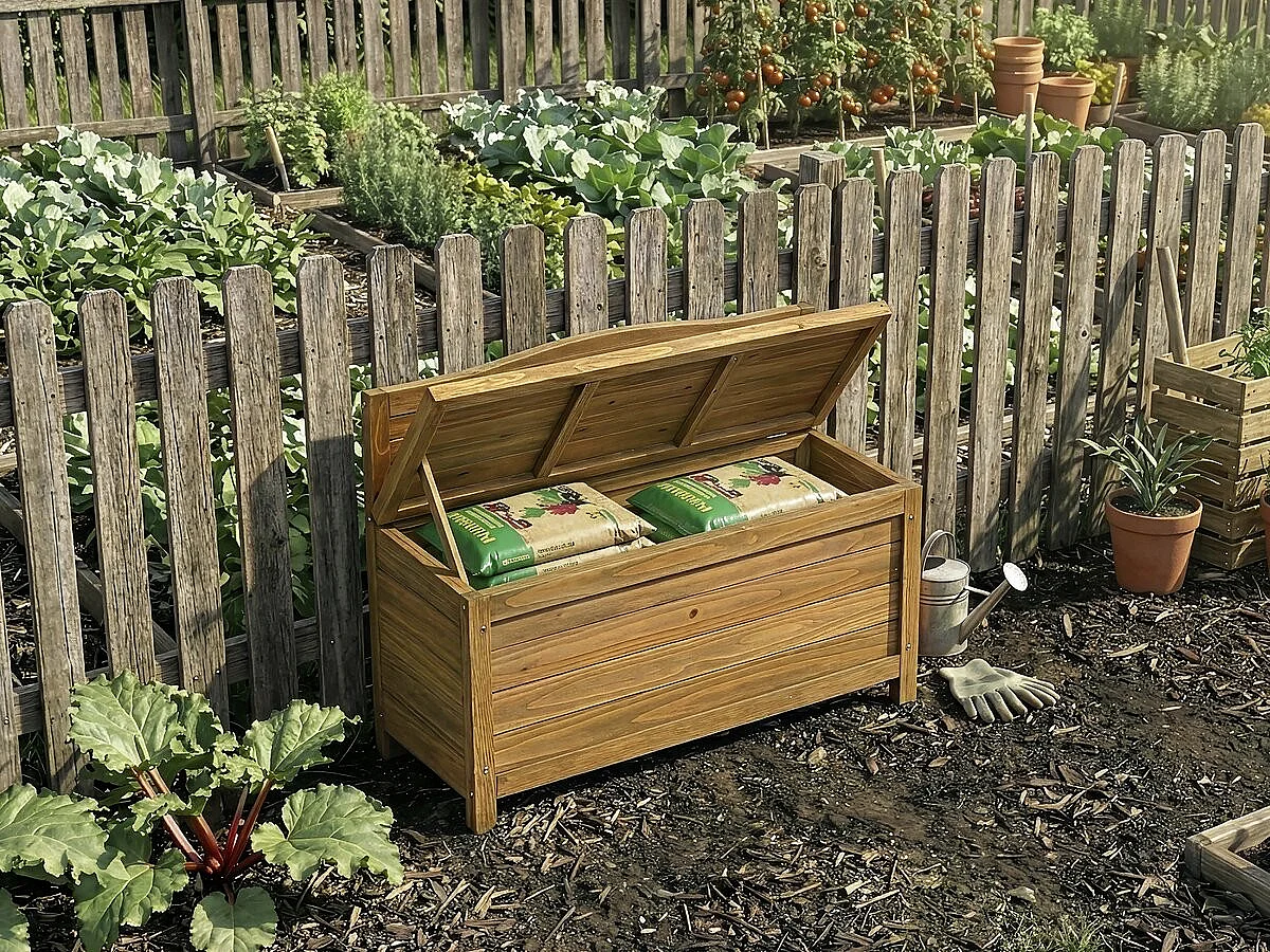 Panchina da giardino in legno "Ben" - 90 x 33 x 60 cm - Marrone