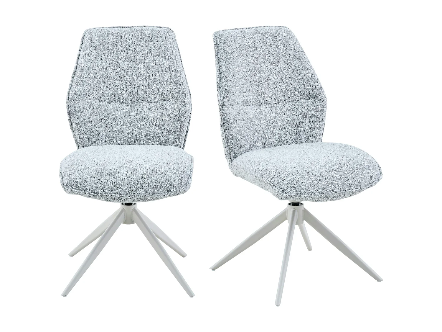 Chaise gris clair chiné pivotante (lot de 2) CORTINA