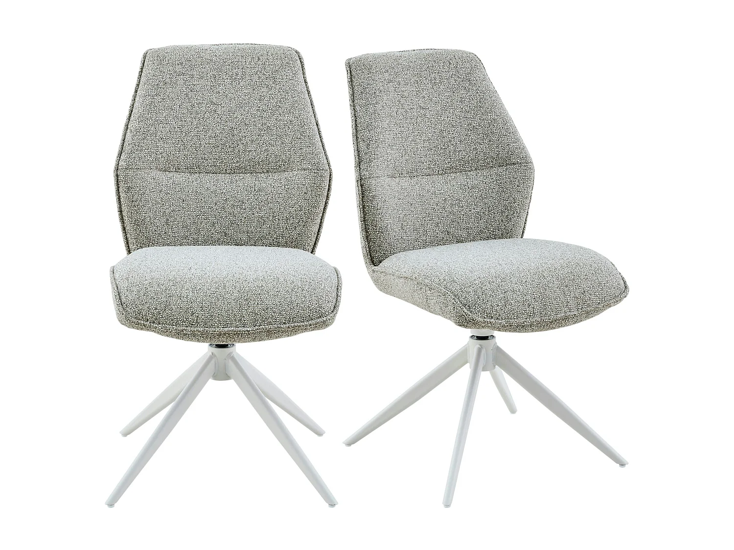 Chaise beige chiné pivotante (lot de 2) CORTINA