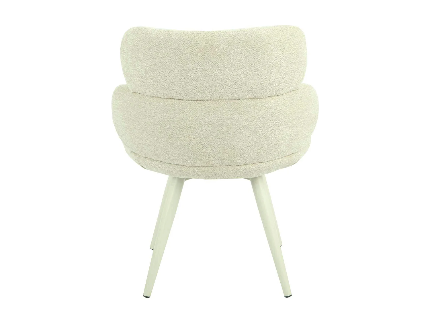 Chaise tissu beige à dossier structuré (lot de 2) CORTINA