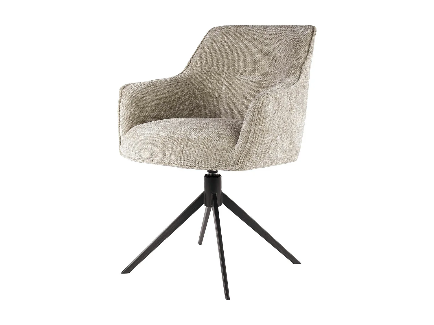 Chaise pivotante grand confort en velours texturé sable (lot de 2) MELBOURNE