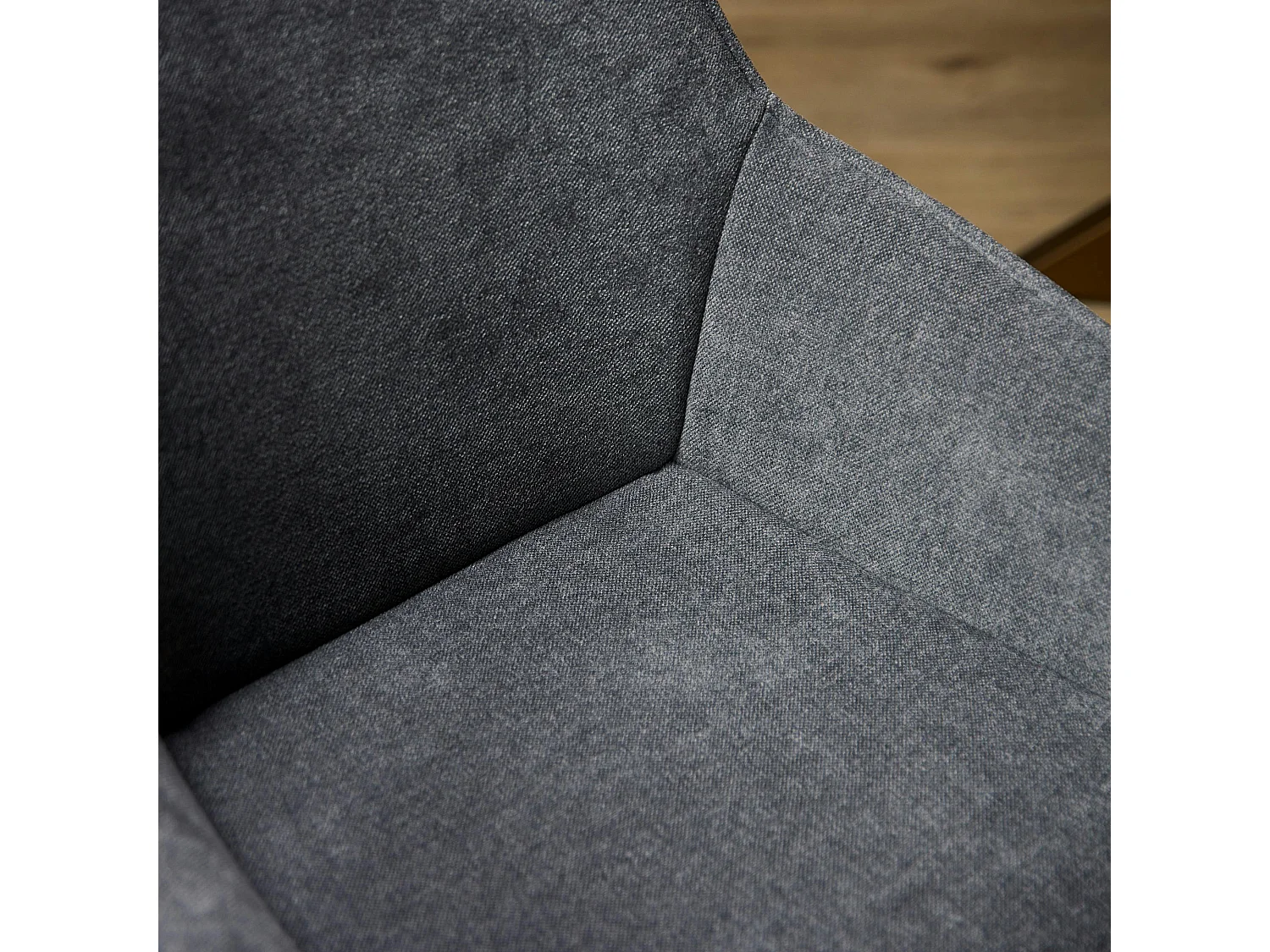 Chaise pivotante anthracite à accoudoirs (lot de 2) CORTINA