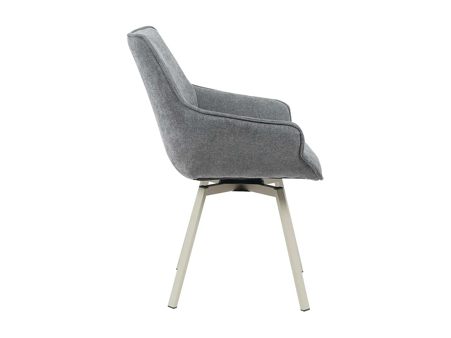 Chaise pivotante anthracite à accoudoirs (lot de 2) CORTINA