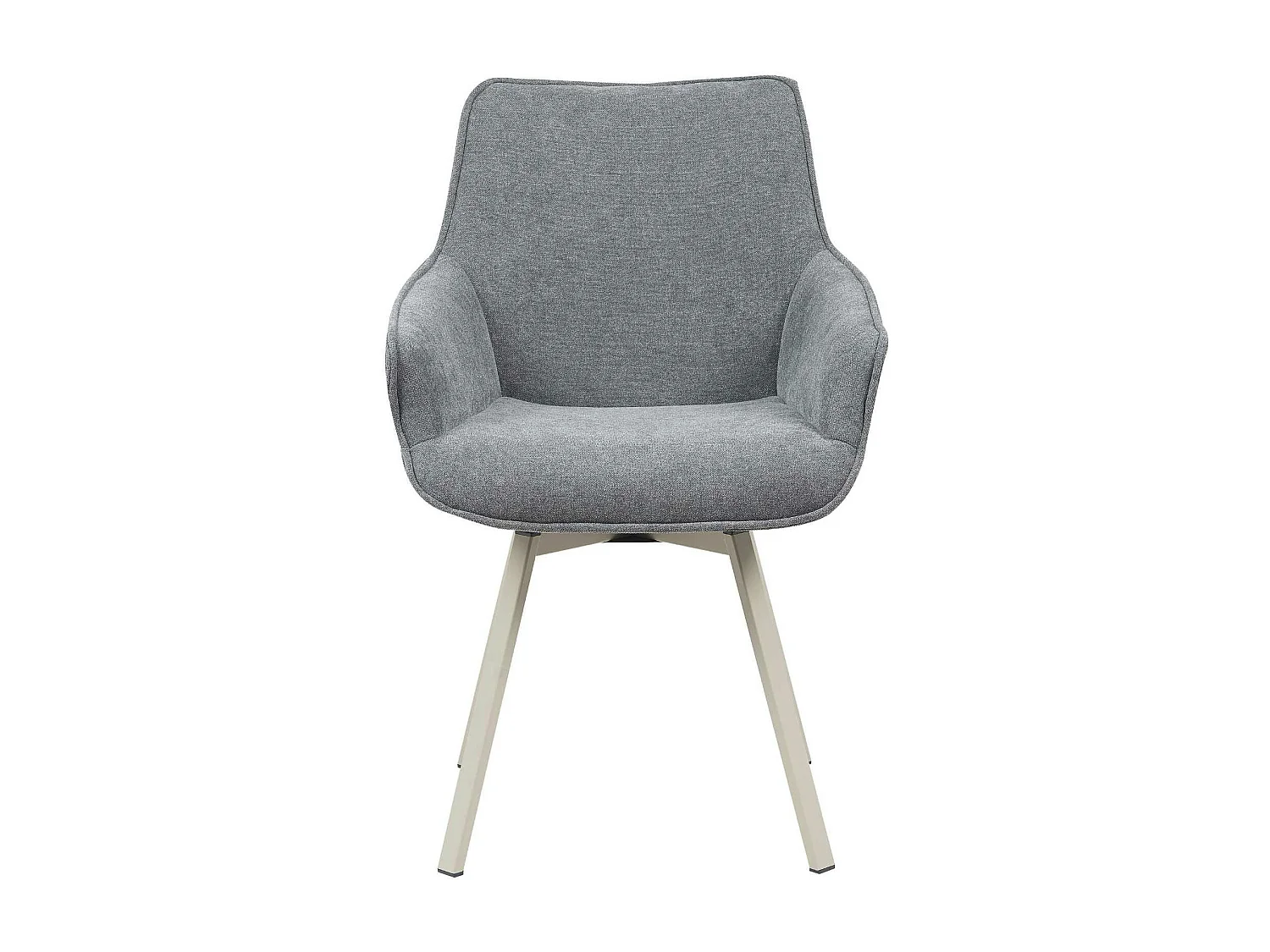 Chaise pivotante anthracite à accoudoirs (lot de 2) CORTINA