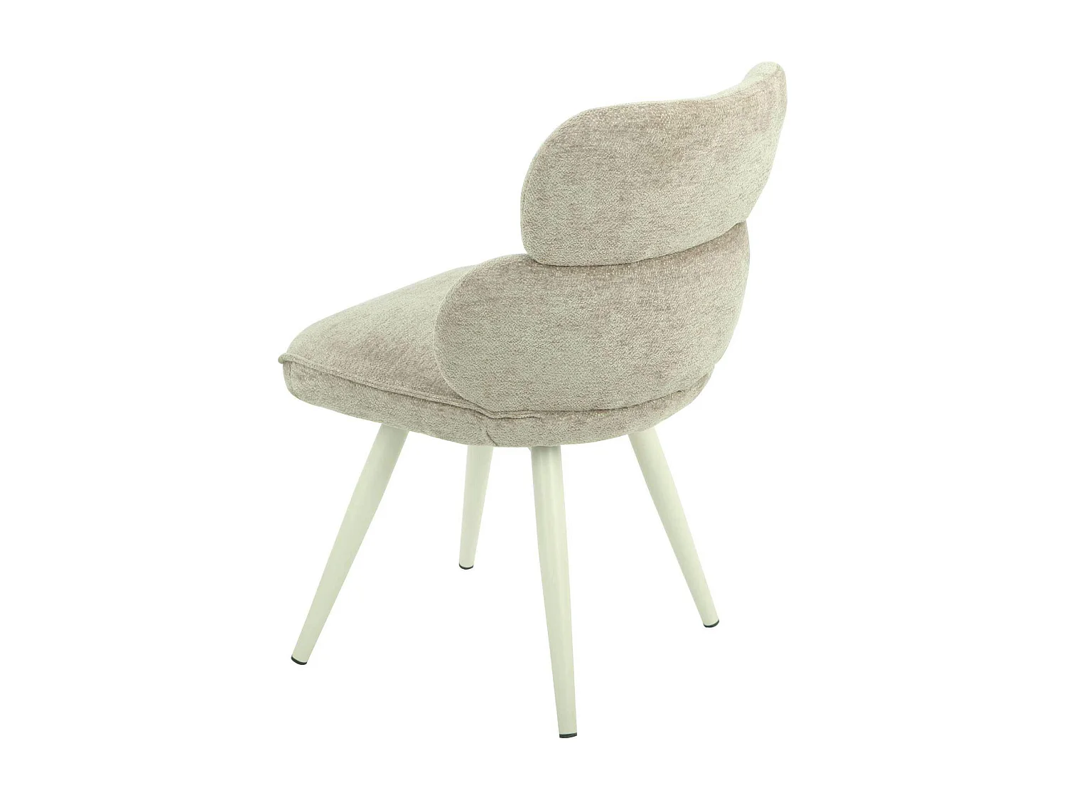 Chaise tissu taupe à dossier structuré (lot de 2) CORTINA