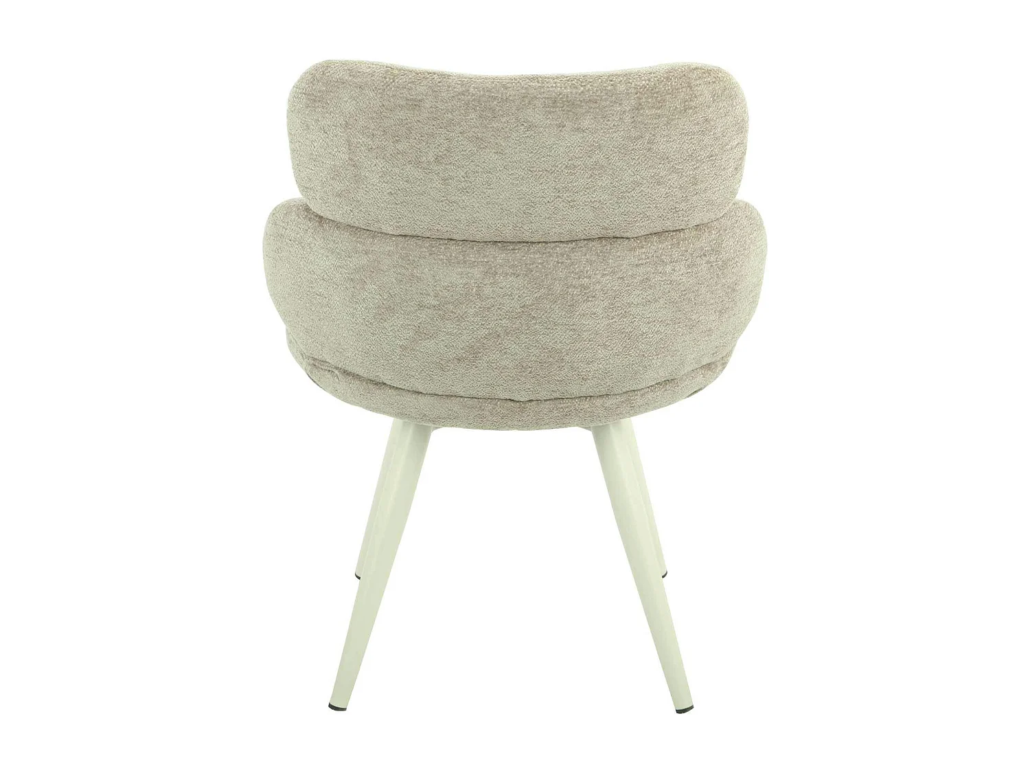 Chaise tissu taupe à dossier structuré (lot de 2) CORTINA