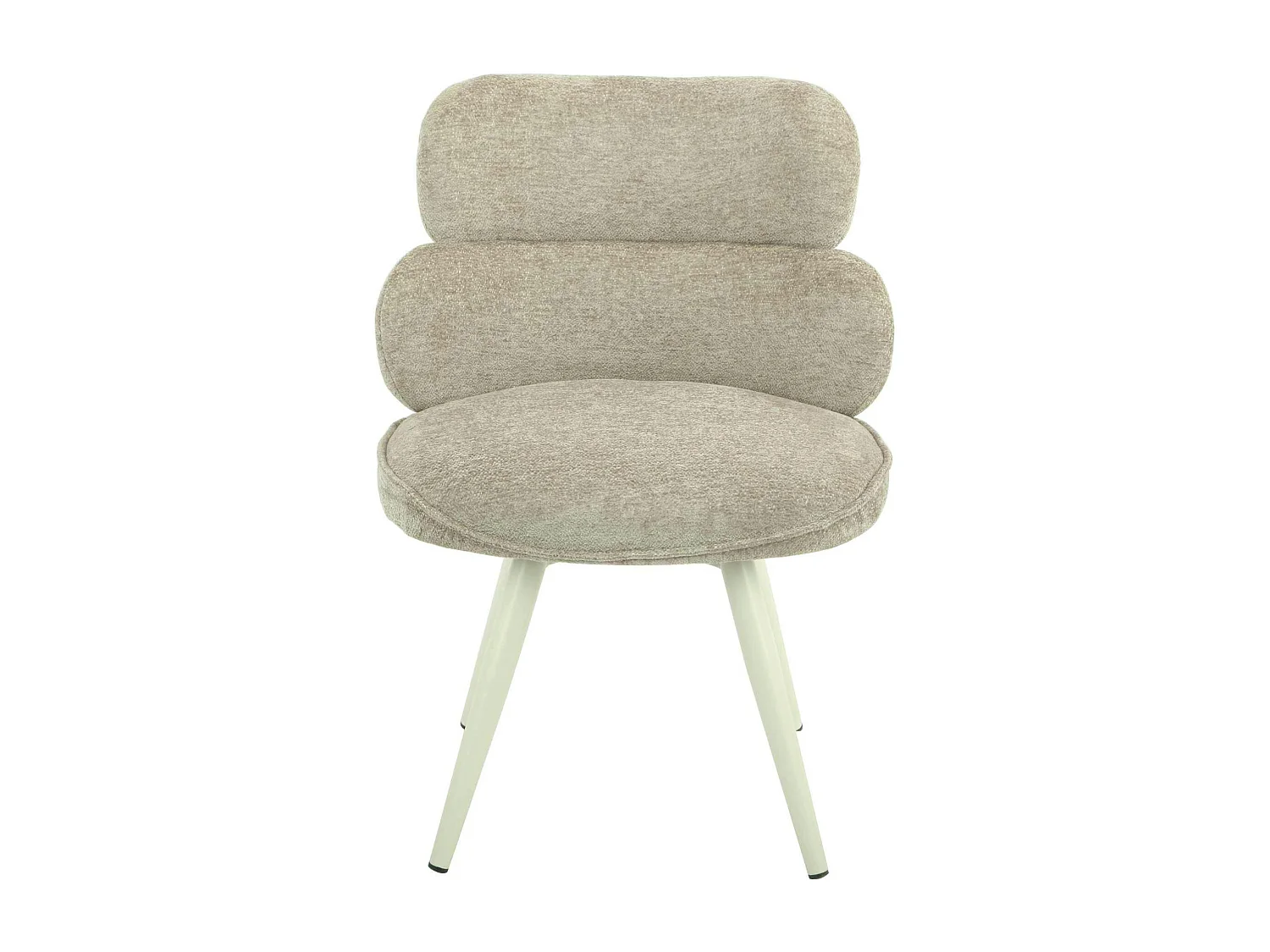 Chaise tissu taupe à dossier structuré (lot de 2) CORTINA