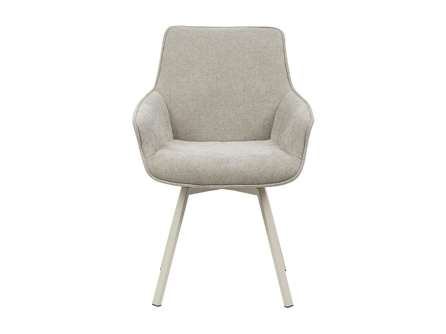 Chaise pivotante taupe à accoudoirs (lot de 2) CORTINA