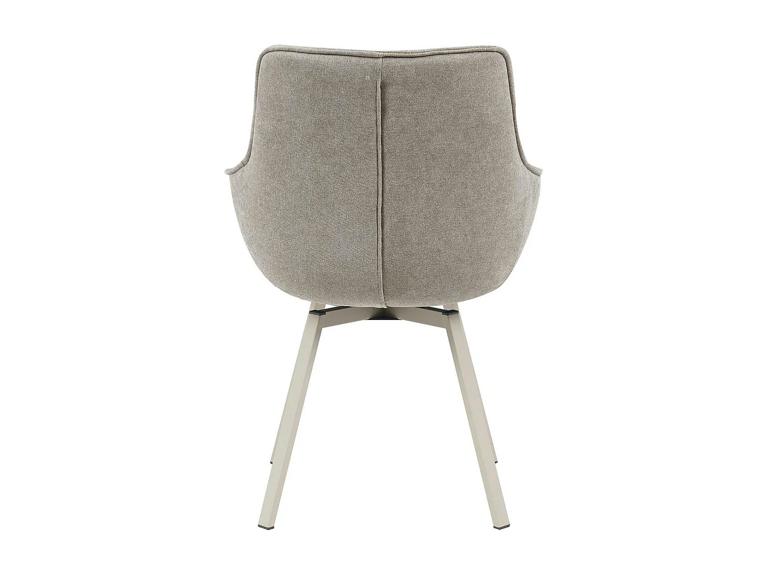 Chaise pivotante taupe à accoudoirs (lot de 2) CORTINA