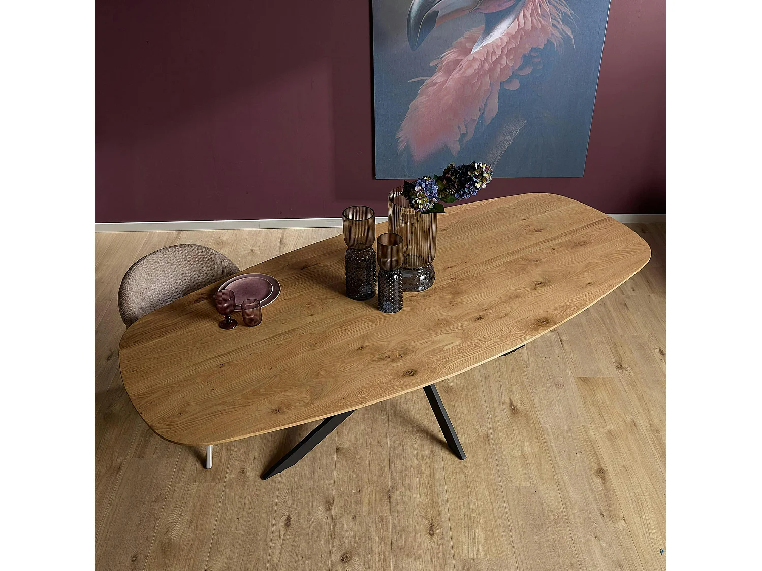 Table en bois à bords arrondis 280 cm LEXTON