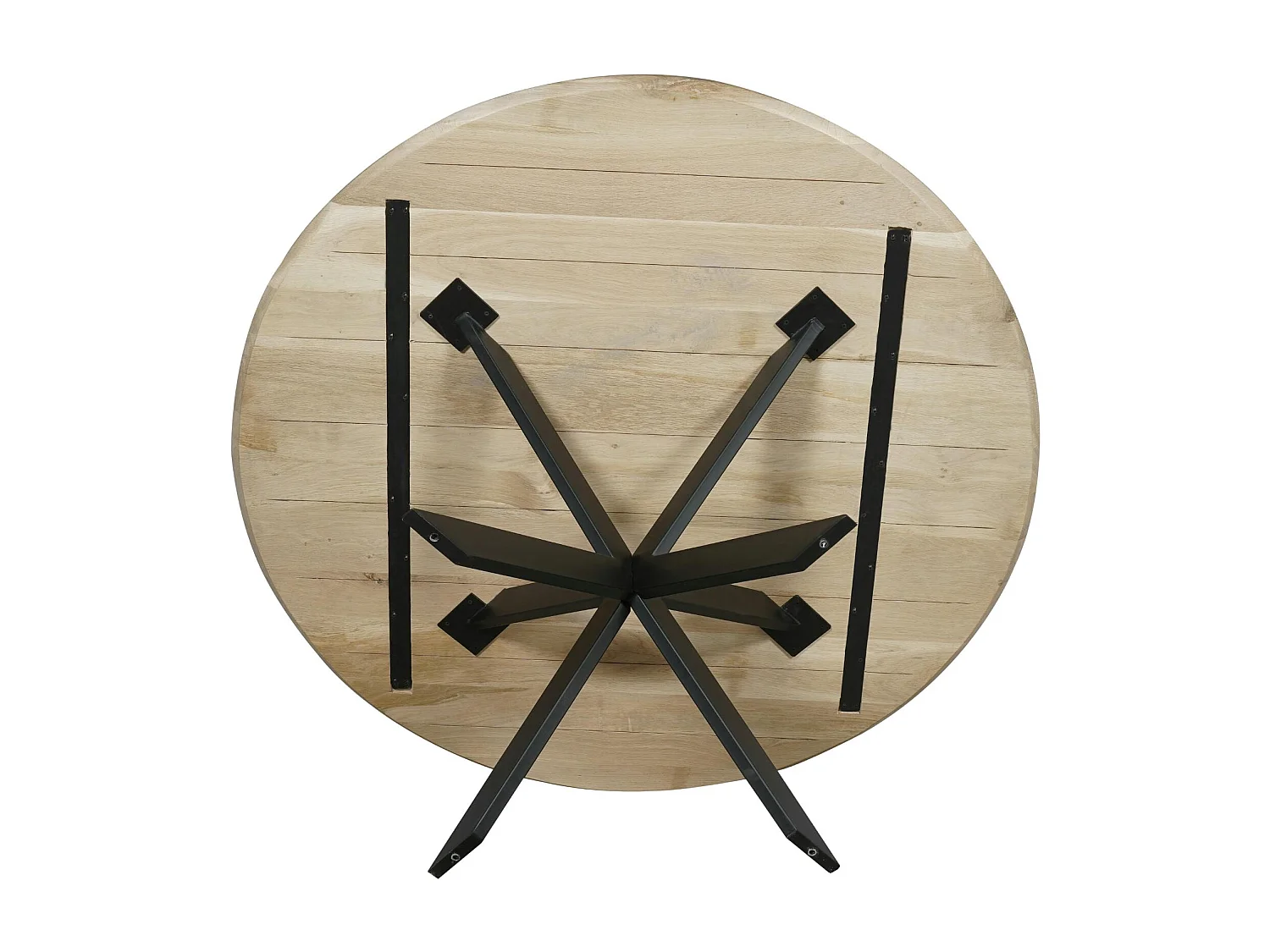Table à manger ronde bois de chêne Ø130 cm LEXTON