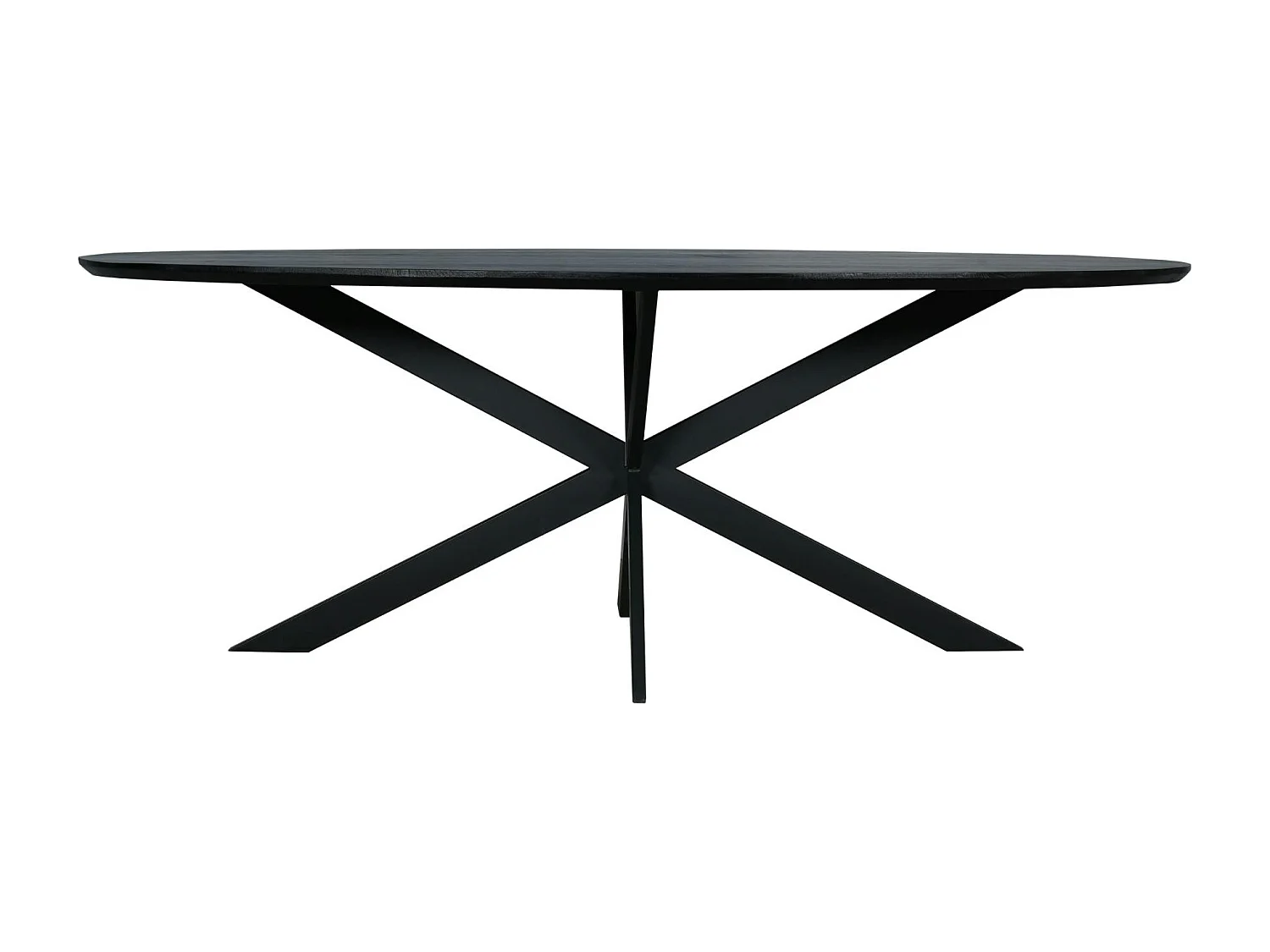 Table ovale noire bois de chêne 240 cm LEXTON