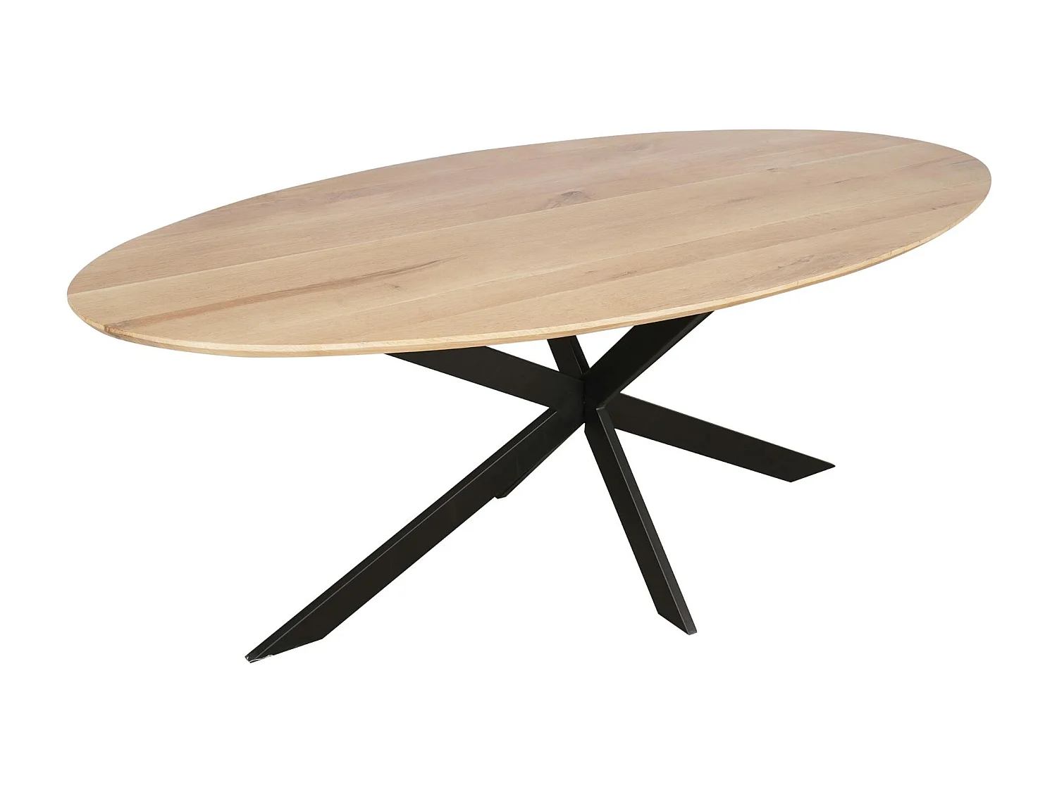 Table à manger ovale bois de chêne 240 cm LEXTON