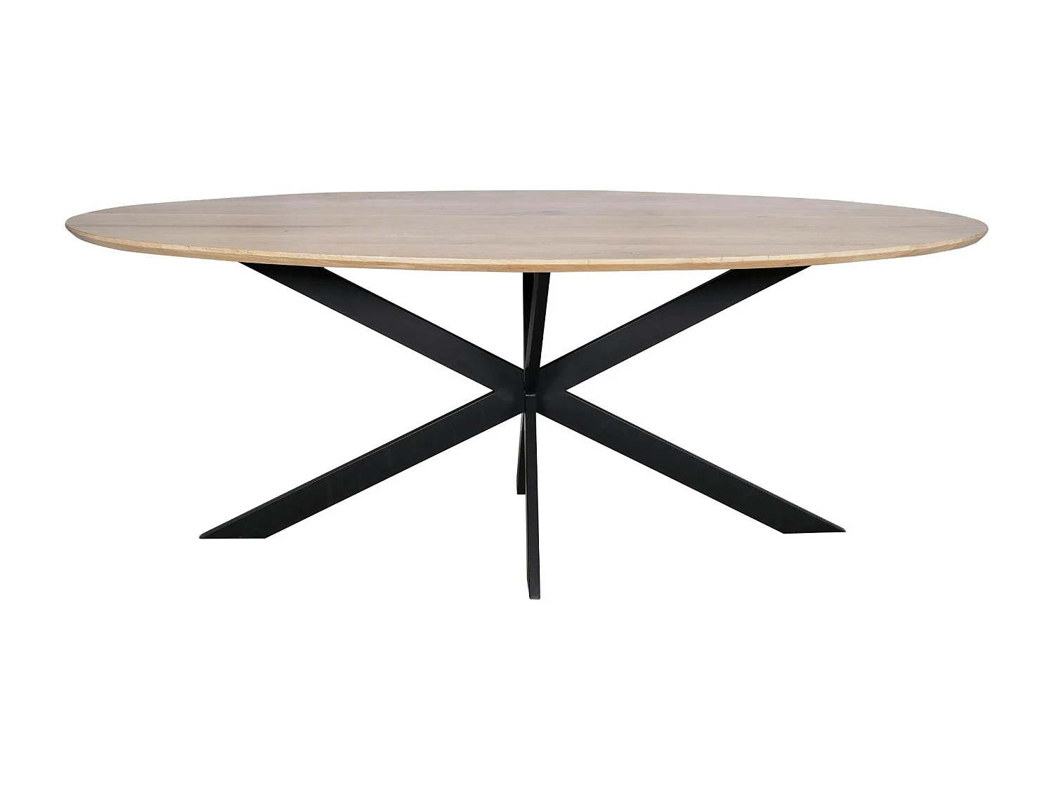 Table à manger ovale bois de chêne 210 cm LEXTON