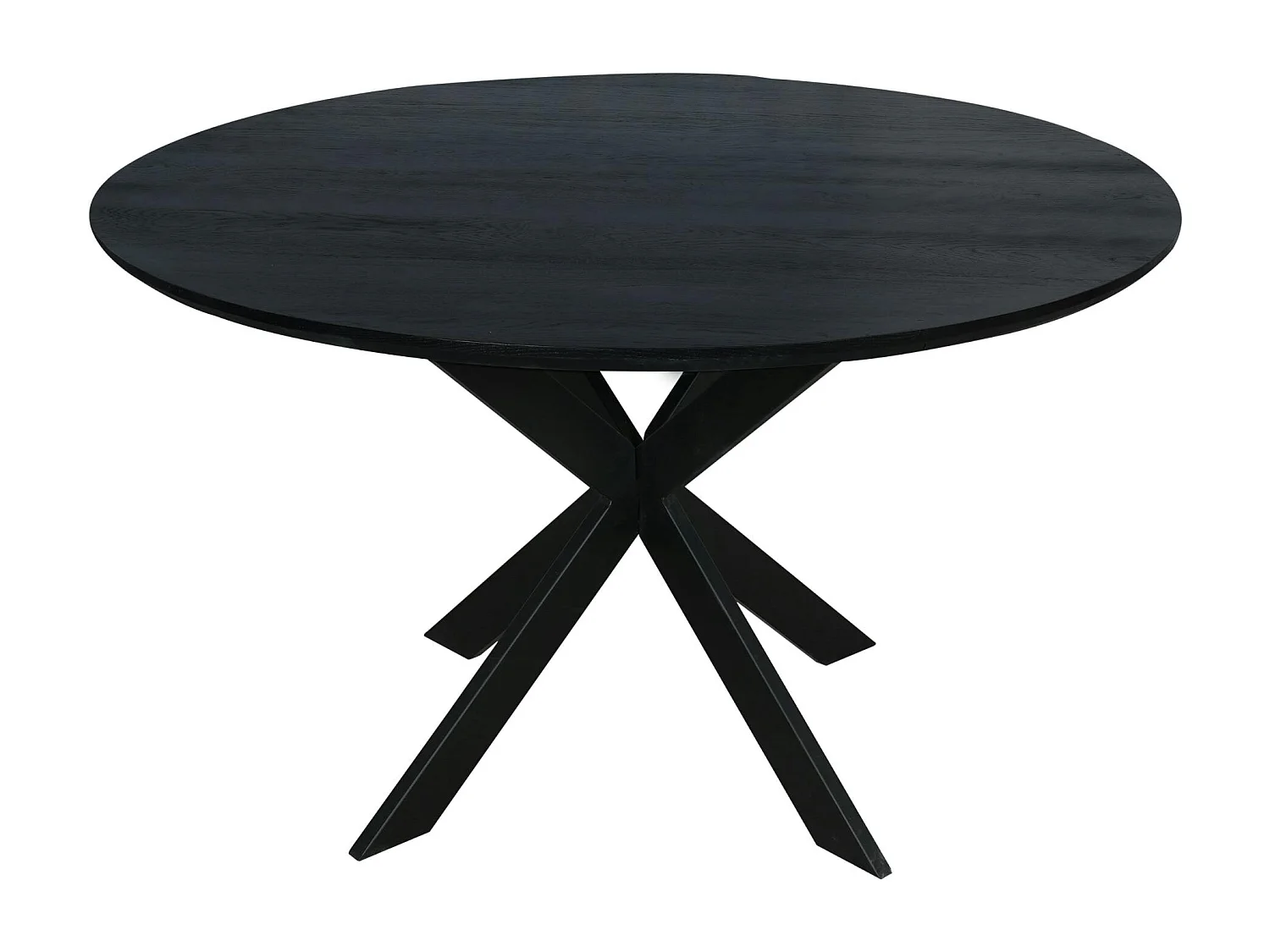 Table ronde noire en bois Ø130 cm LEXTON