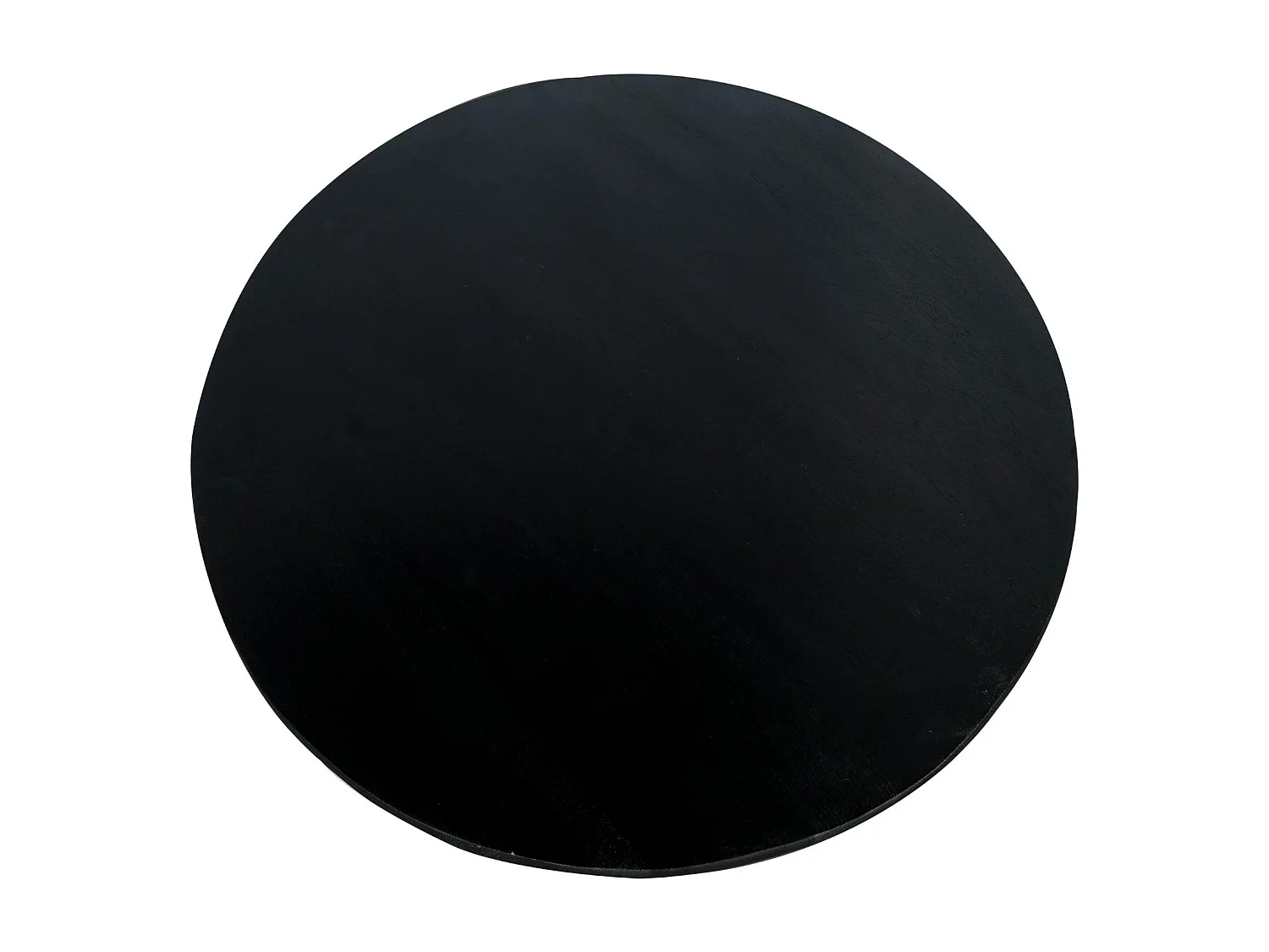 Table ronde noire en bois Ø110 cm LEXTON