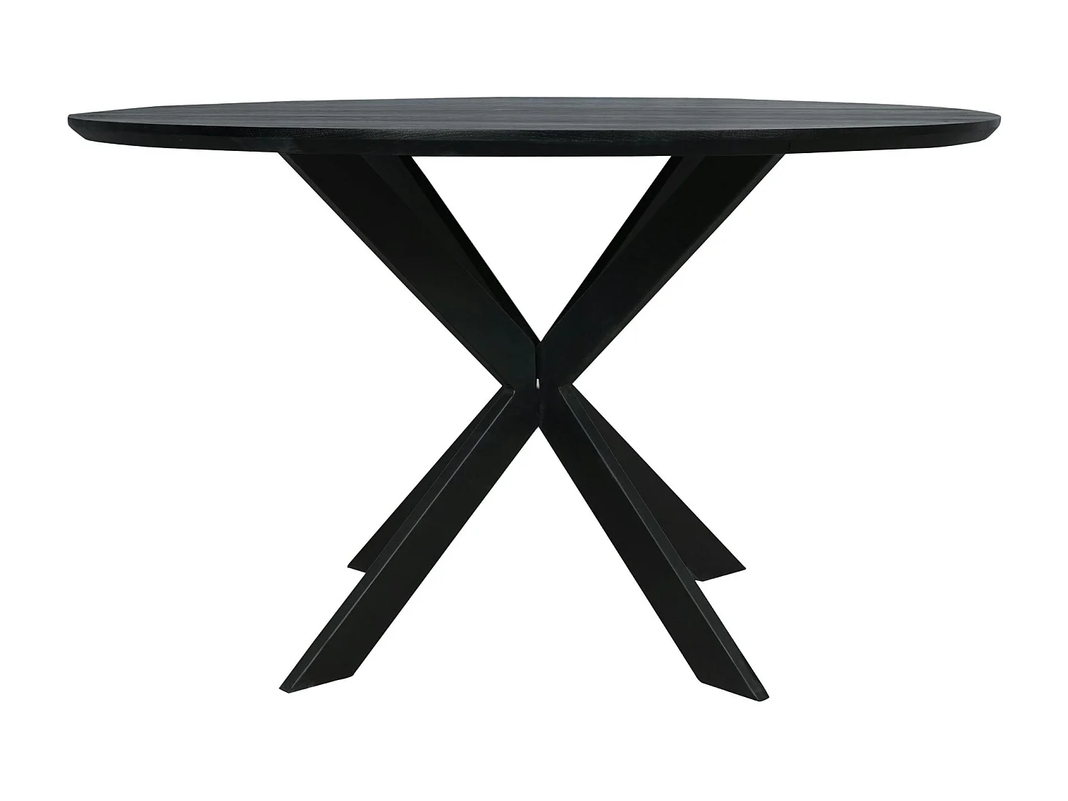 Table ronde noire en bois Ø110 cm LEXTON