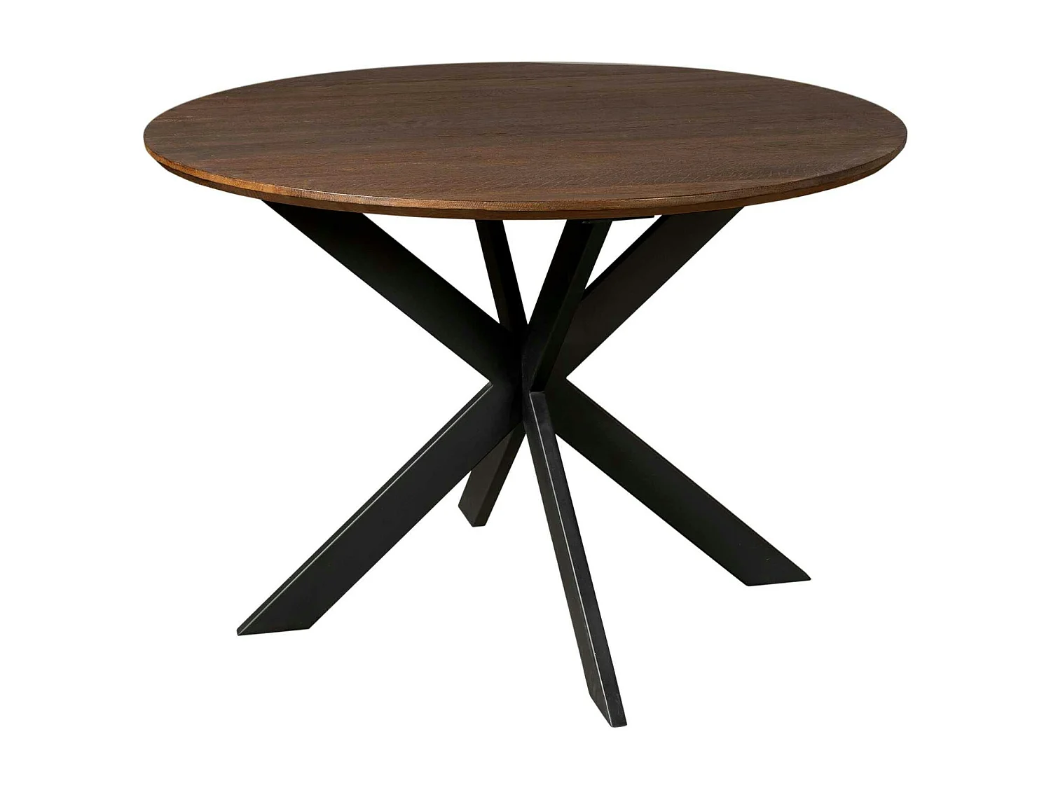 Table ronde bois foncé Ø110 cm LEXTON