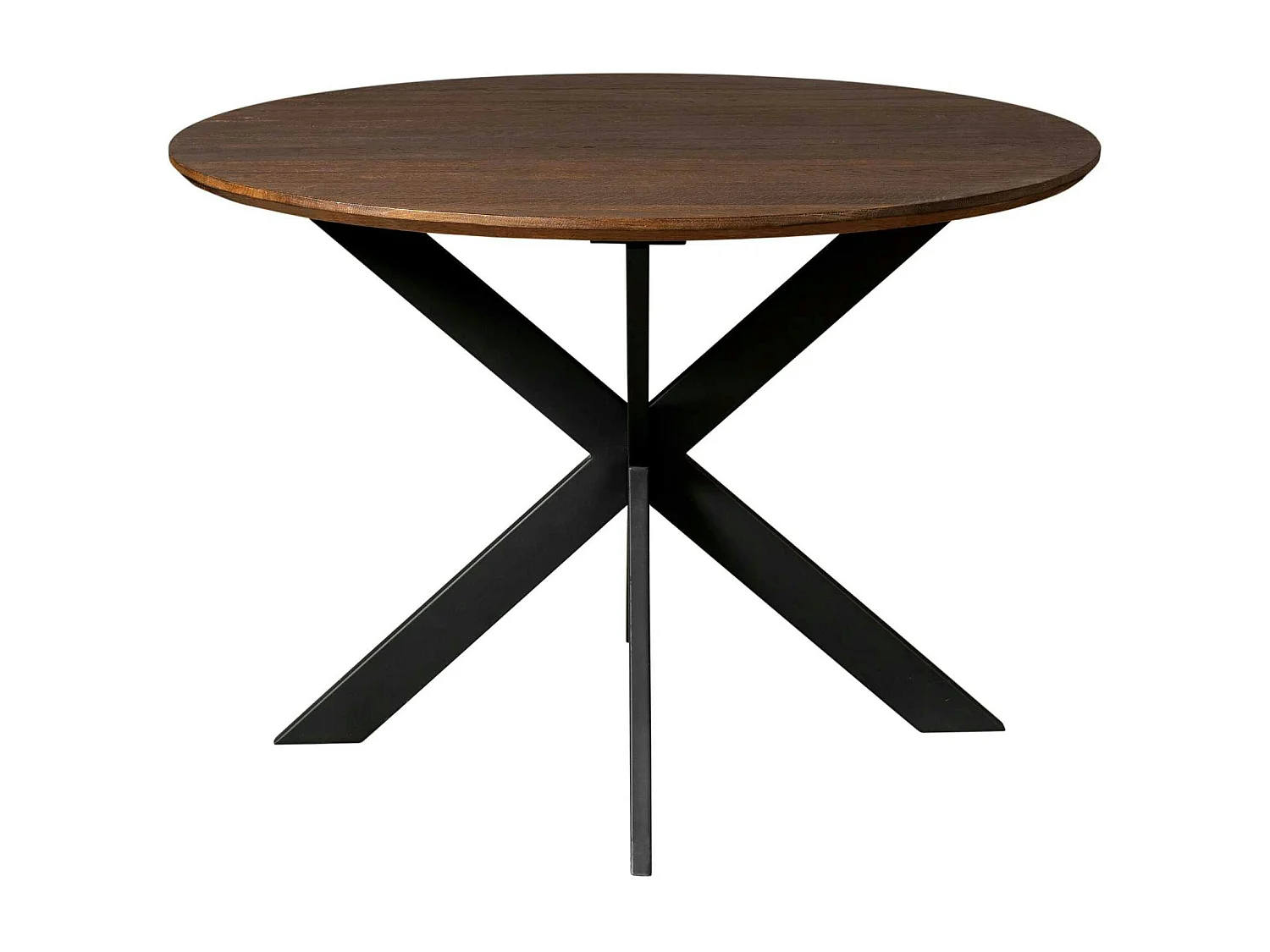 Table ronde bois foncé Ø110 cm LEXTON