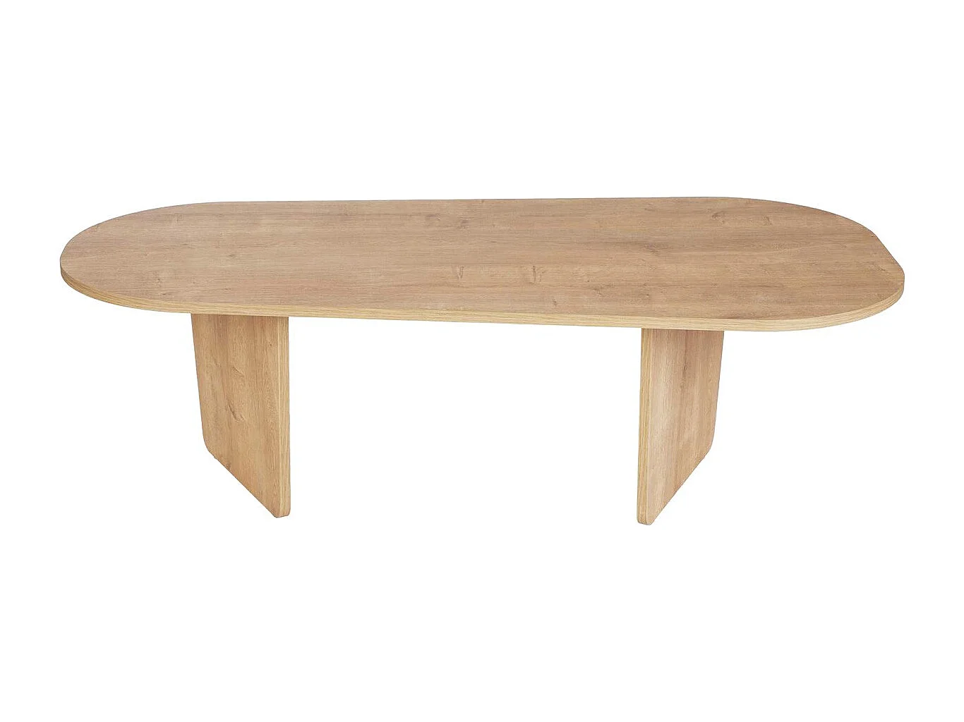 Table basse organique effet Chêne clair 130 cm - Ceane