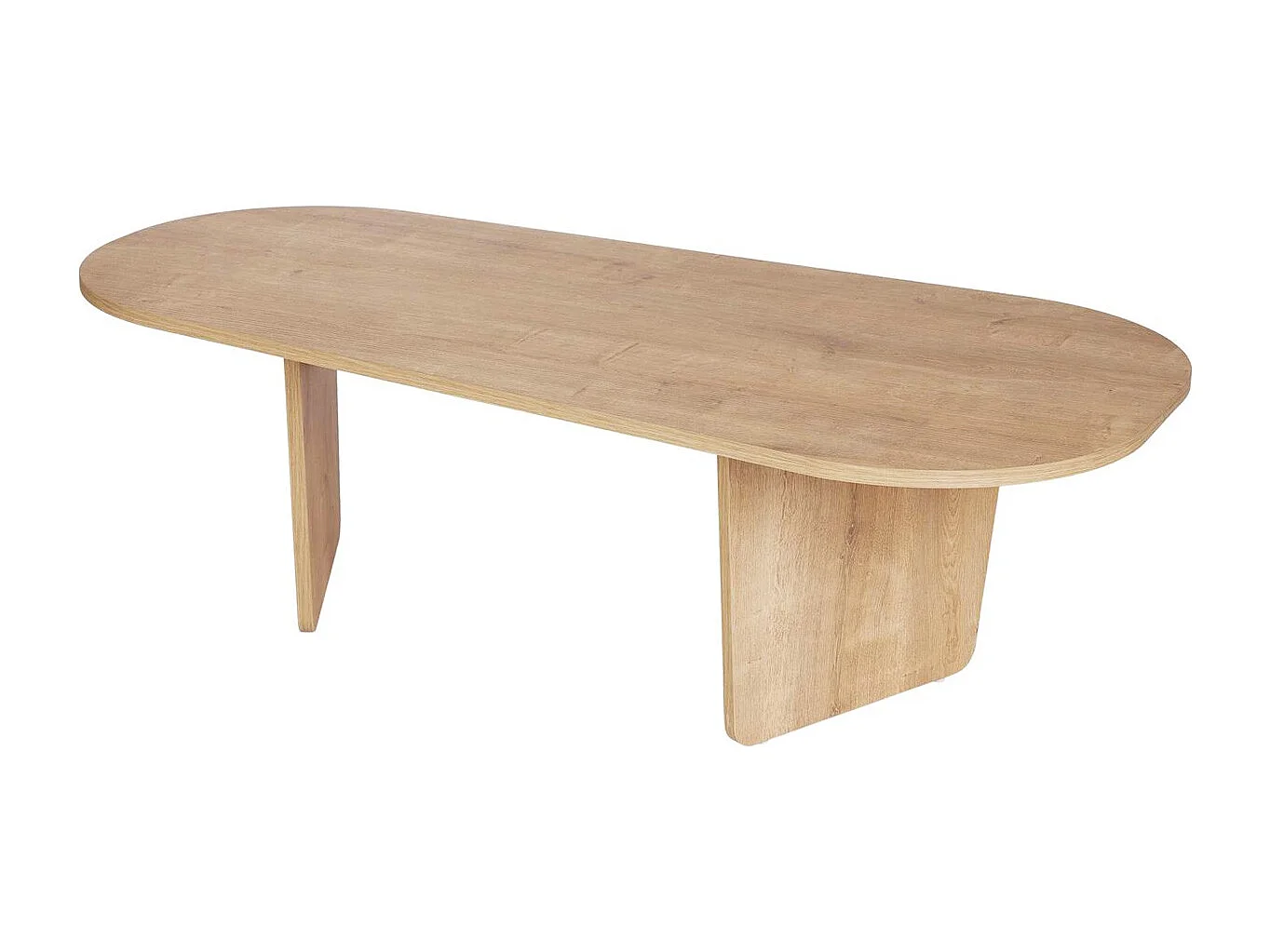 Table basse organique effet Chêne clair 130 cm - Ceane