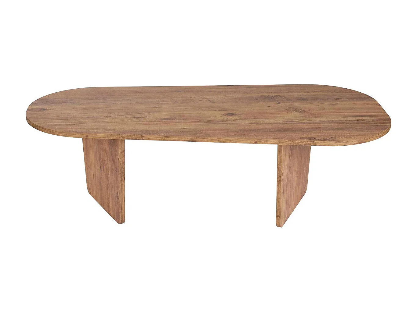 Table basse organique effet Chêne foncé 130 cm - Ceane