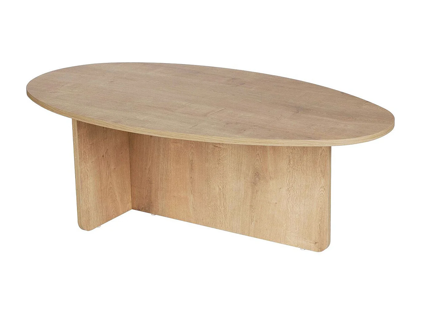 Table basse organique effet Chêne clair 120 cm - Nira