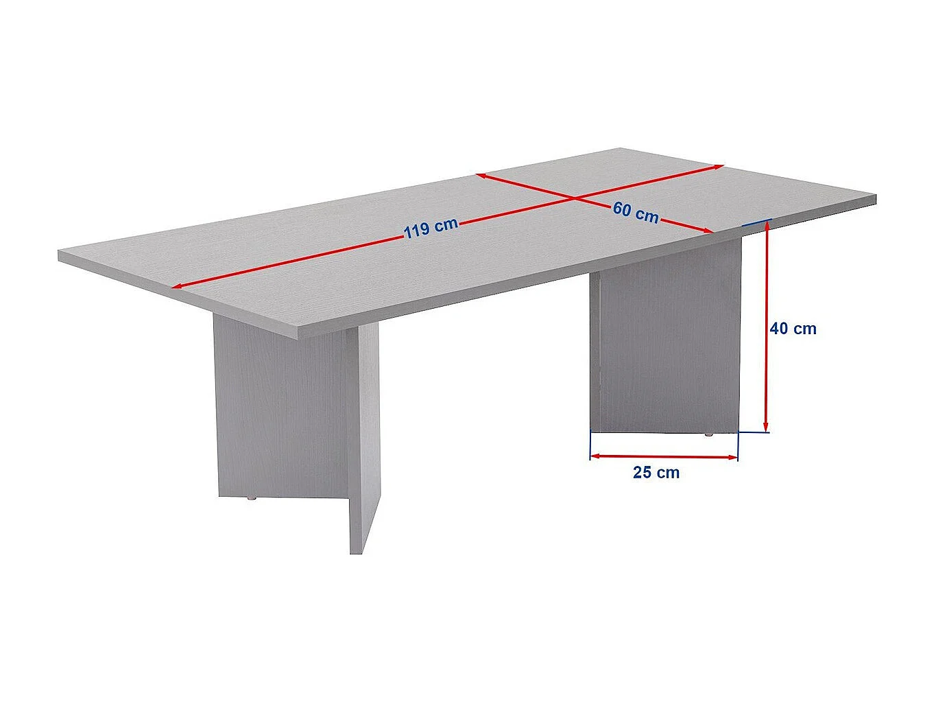 Table basse rectangulaire effet Noyer 119 cm - Taona
