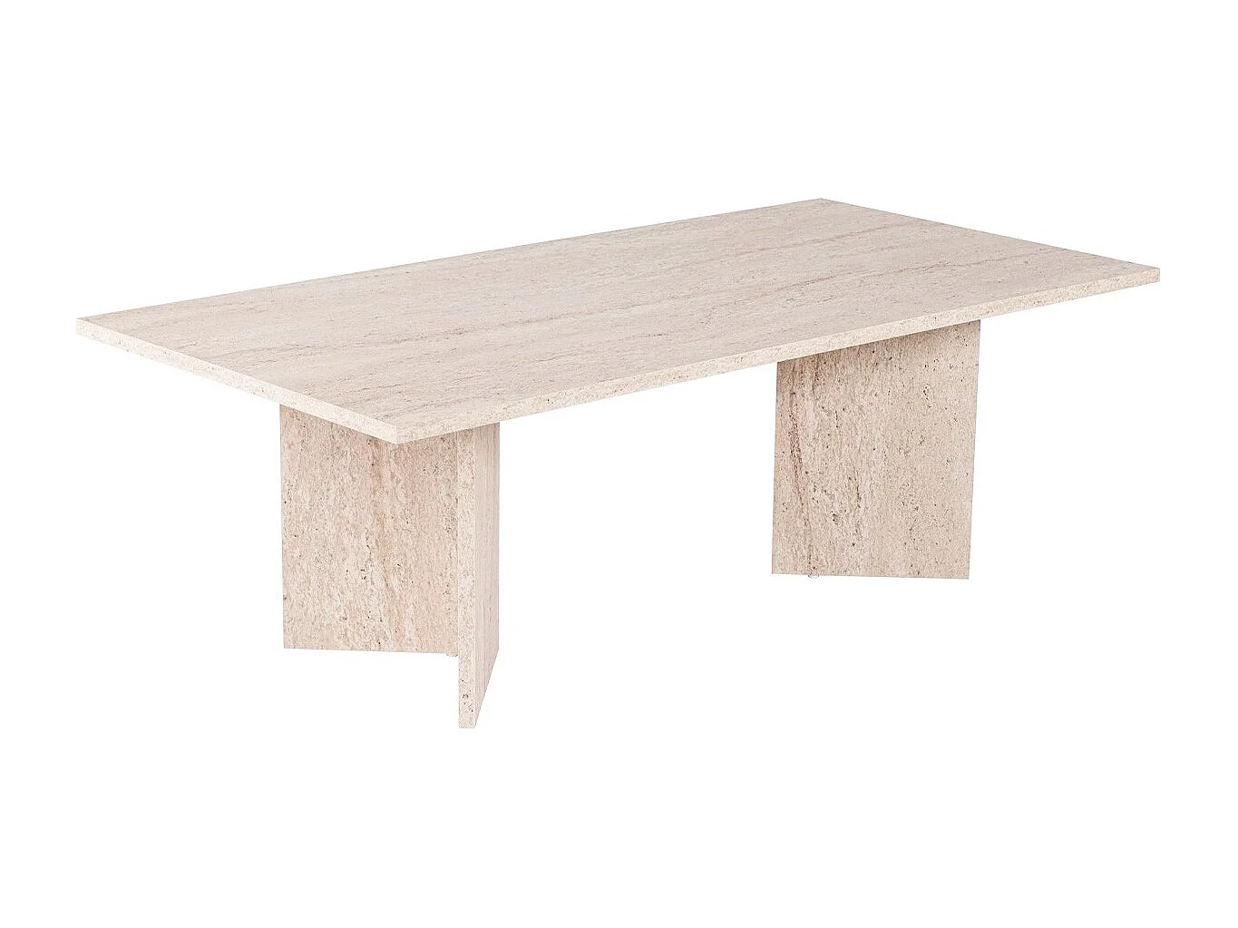Table basse rectangulaire effet Travertin 119 cm - Taona