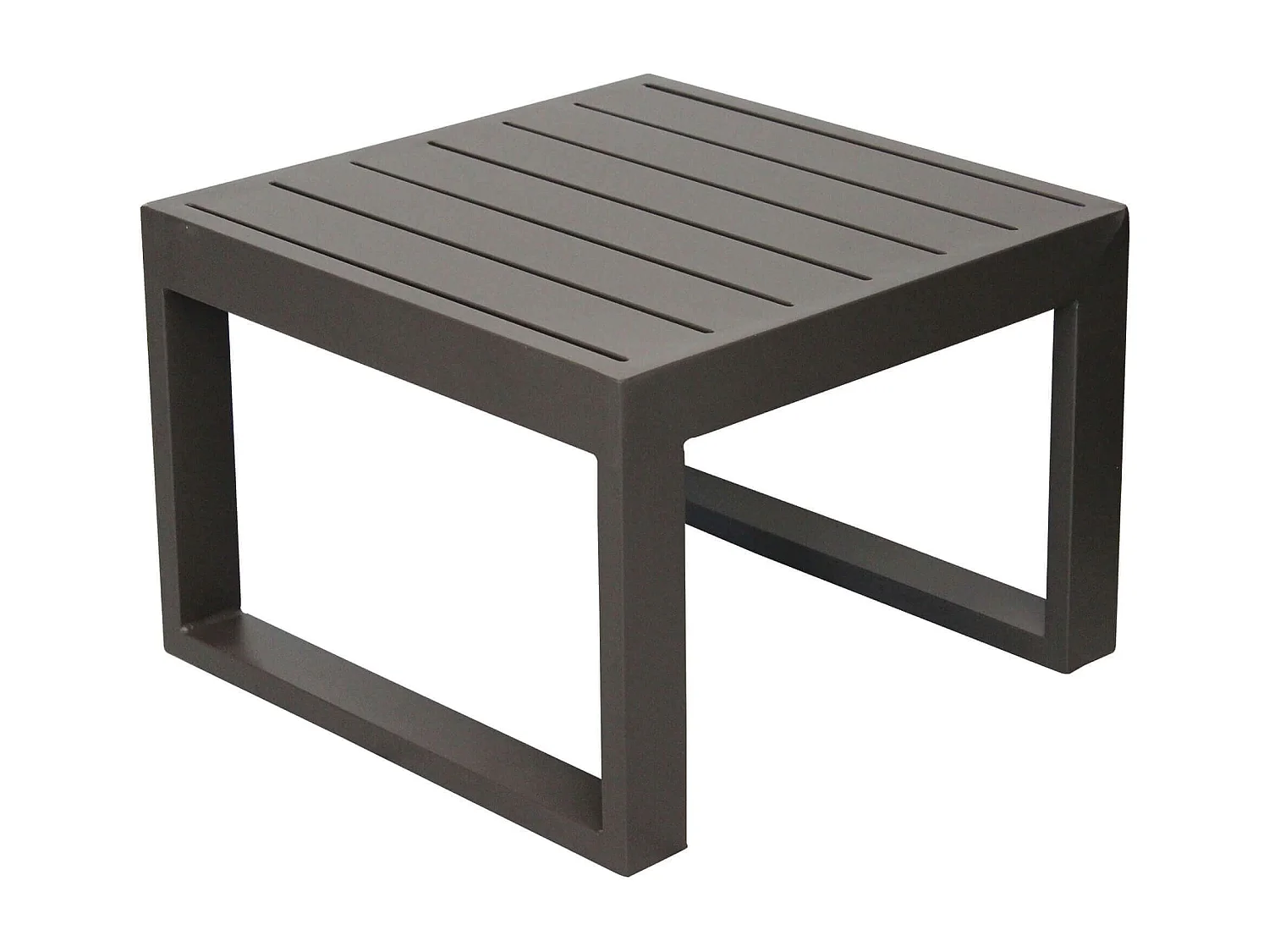 Tavolino da caffe "Ibiza" per lettino da esterno e giardino 45 cm in alluminio / Taupè