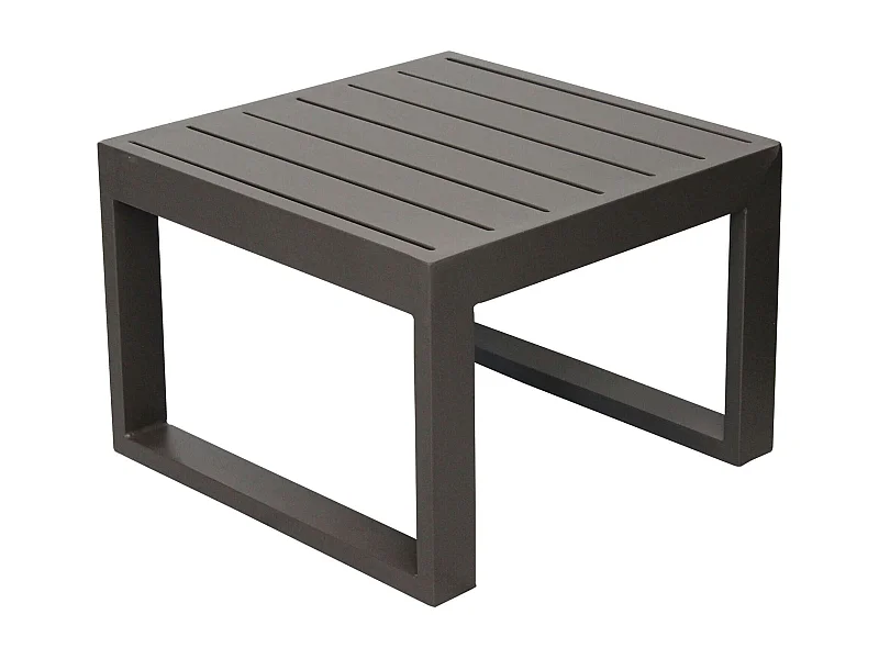 Tavolino da caffe "Ibiza" per lettino da esterno e giardino 45 cm in alluminio / Taupè