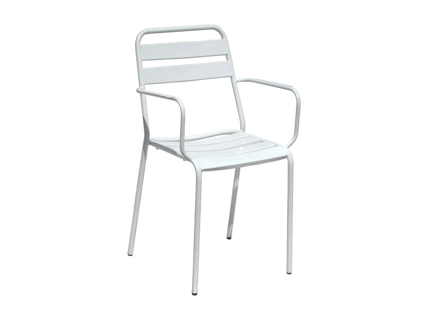 MilaniHome.it - Set Tavolo Rettangolare Fisso 110x70 Con 4 Poltrone In Ferro Bianco Per Esterno Giardinodi coloreBianco