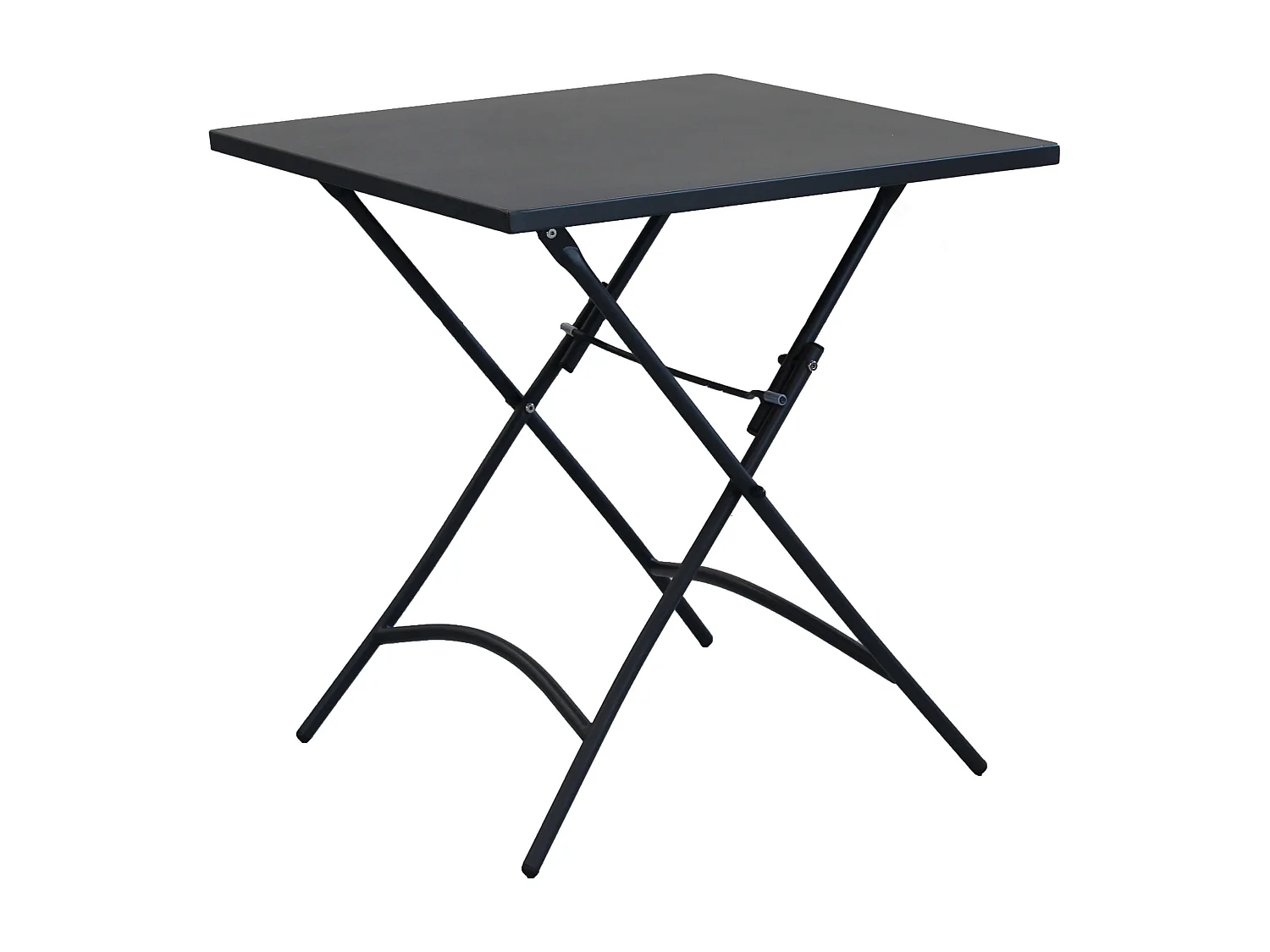 MilaniHome.it - Set Tavolo Quadrato Fisso 70x70 Con 2 Poltrone In Ferro Nero Per Esterno Giardinodi coloreAntracite