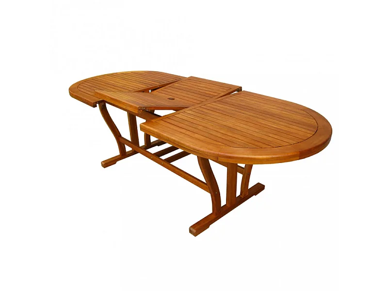 OVALER AKAZIENHOLZTISCH 180/240x100 cm DOUBLE