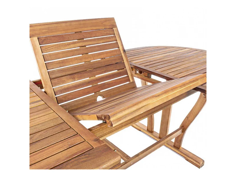 OVALER AKAZIENHOLZTISCH 180/240x100 cm DOUBLE