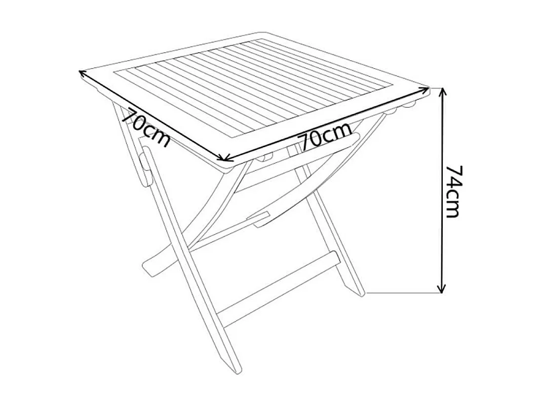 TAVOLINO PIEGHEVOLE 70 X 70