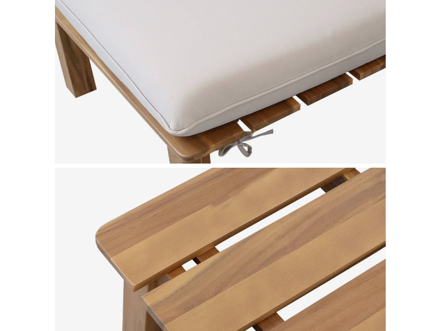 Set 2 lettini prendisole modulari in legno multiposizione con