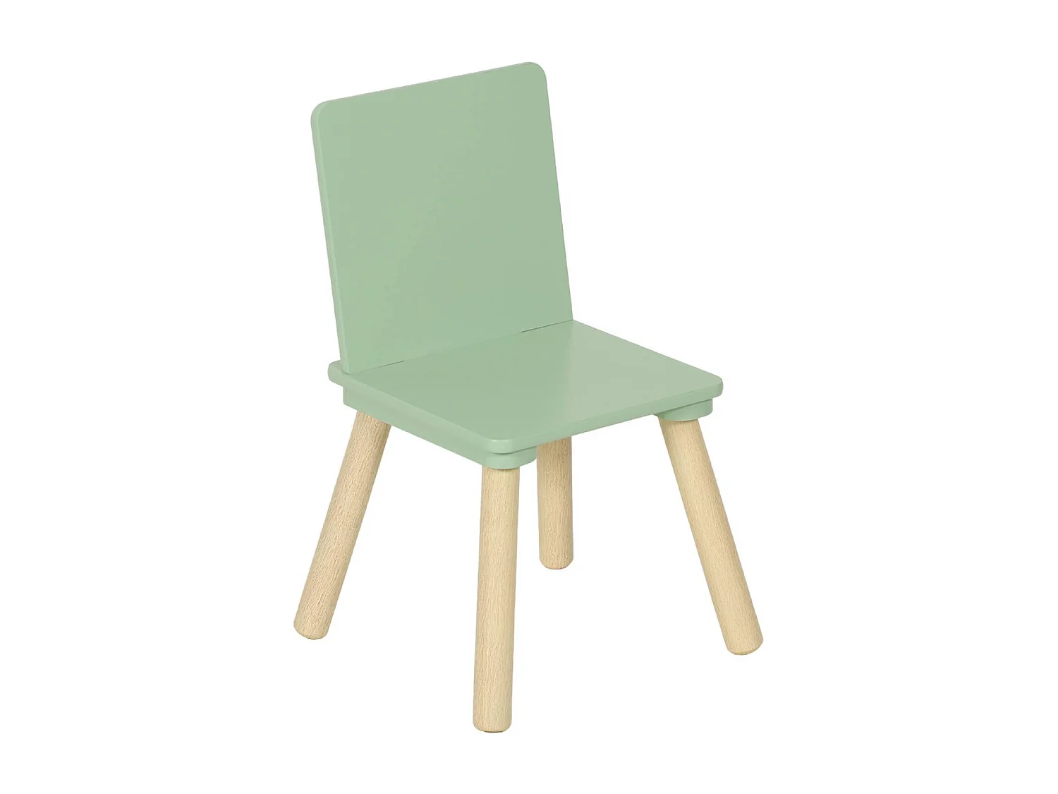 Table rectangulaire enfant bois de pin 4 assises vert - Judith