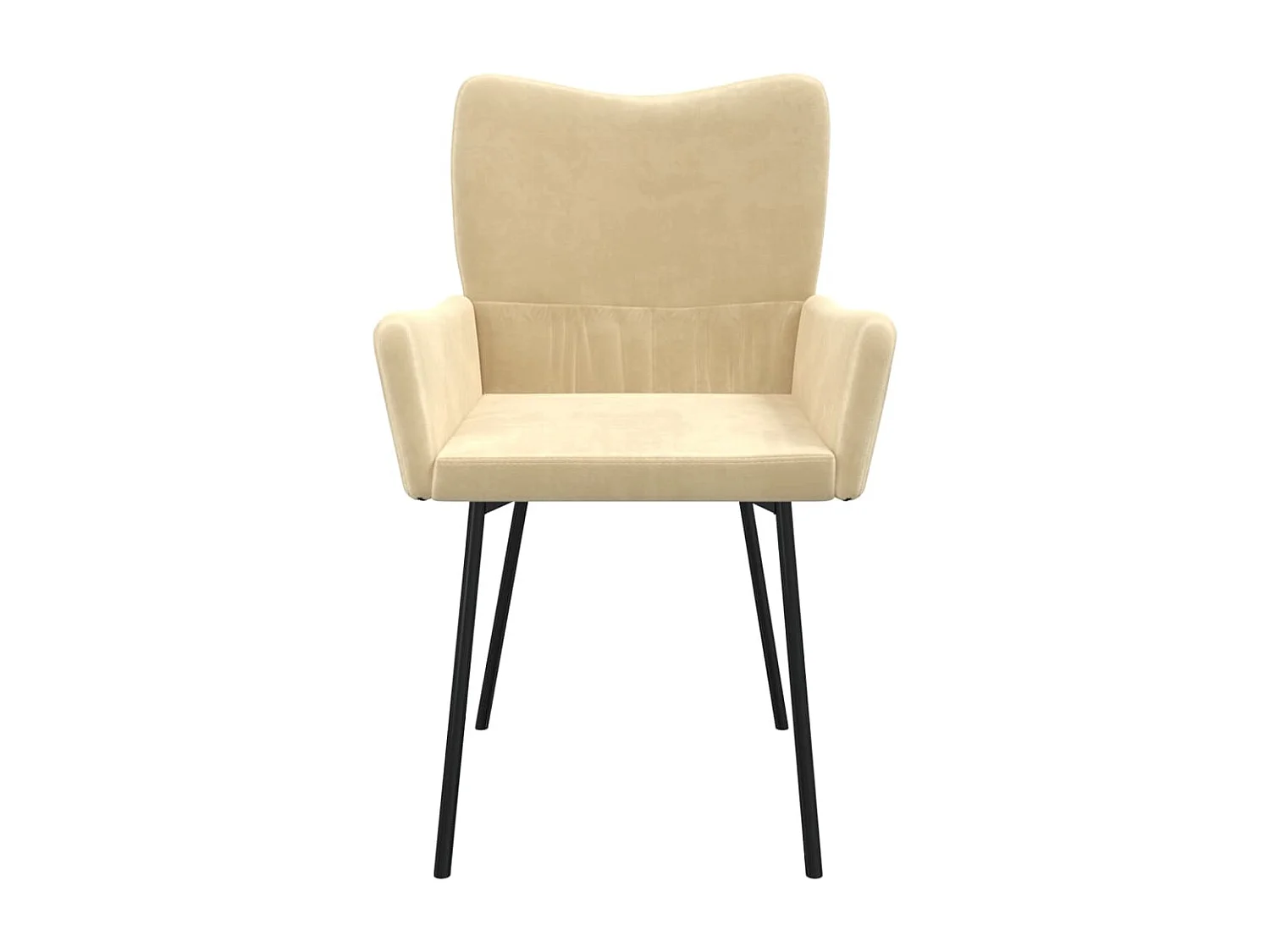 Dalira  Sillas de comedor 2 unidades terciopelo crema