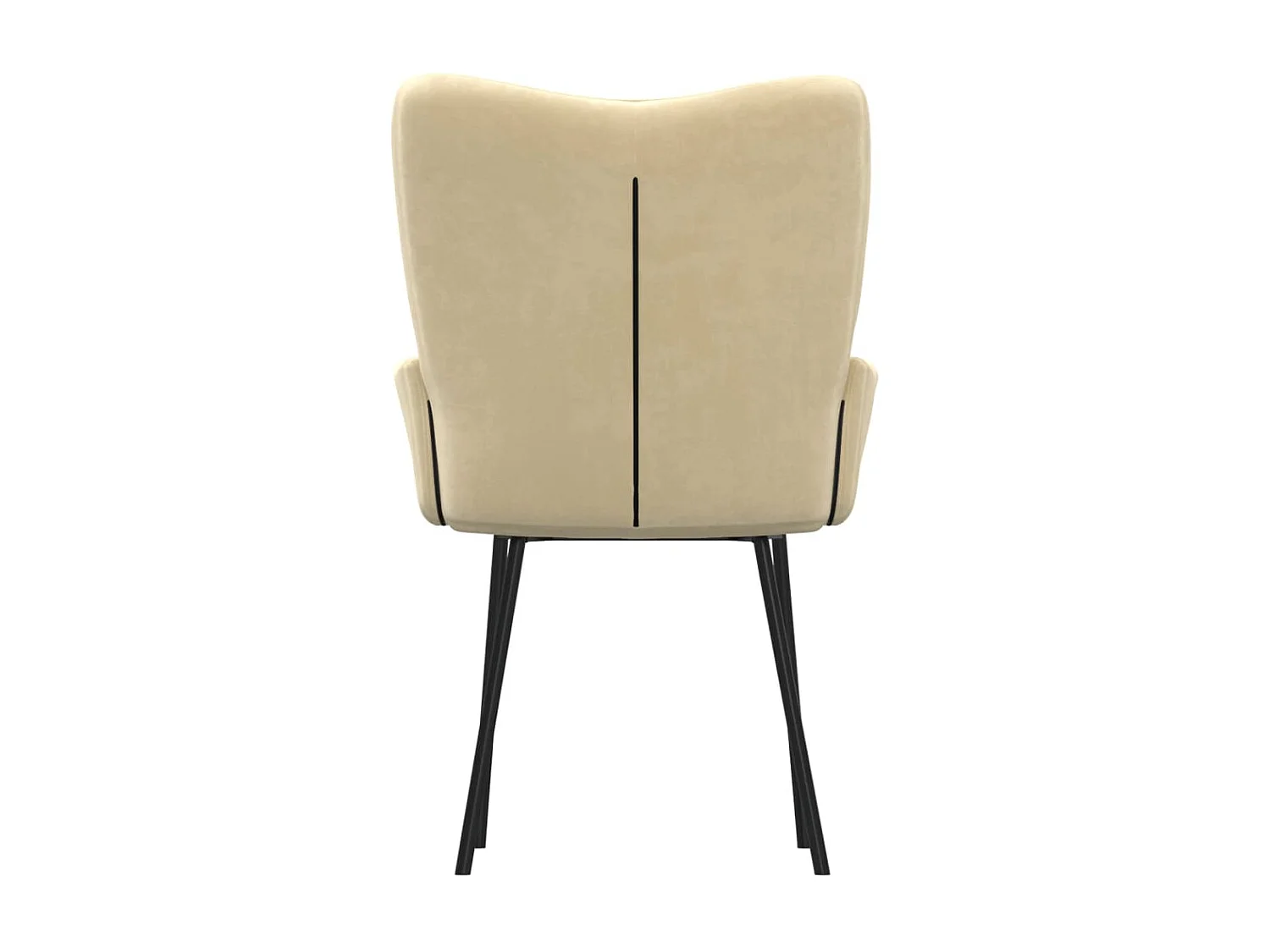Dalira  Sillas de comedor 2 unidades terciopelo crema